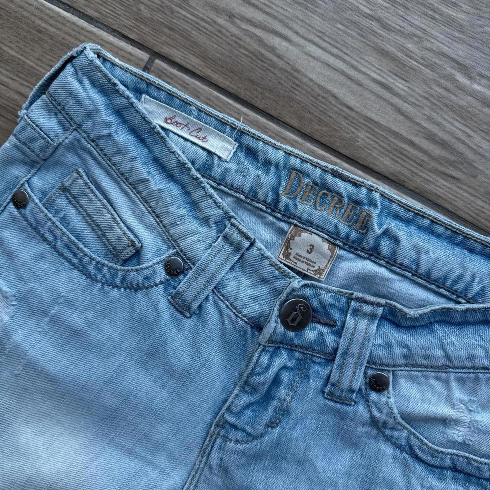 Decree Y2K Decree Boot Cut denim flared 00s jeans Size 27" / US 4 / IT 40 - 4 Thumbnail
