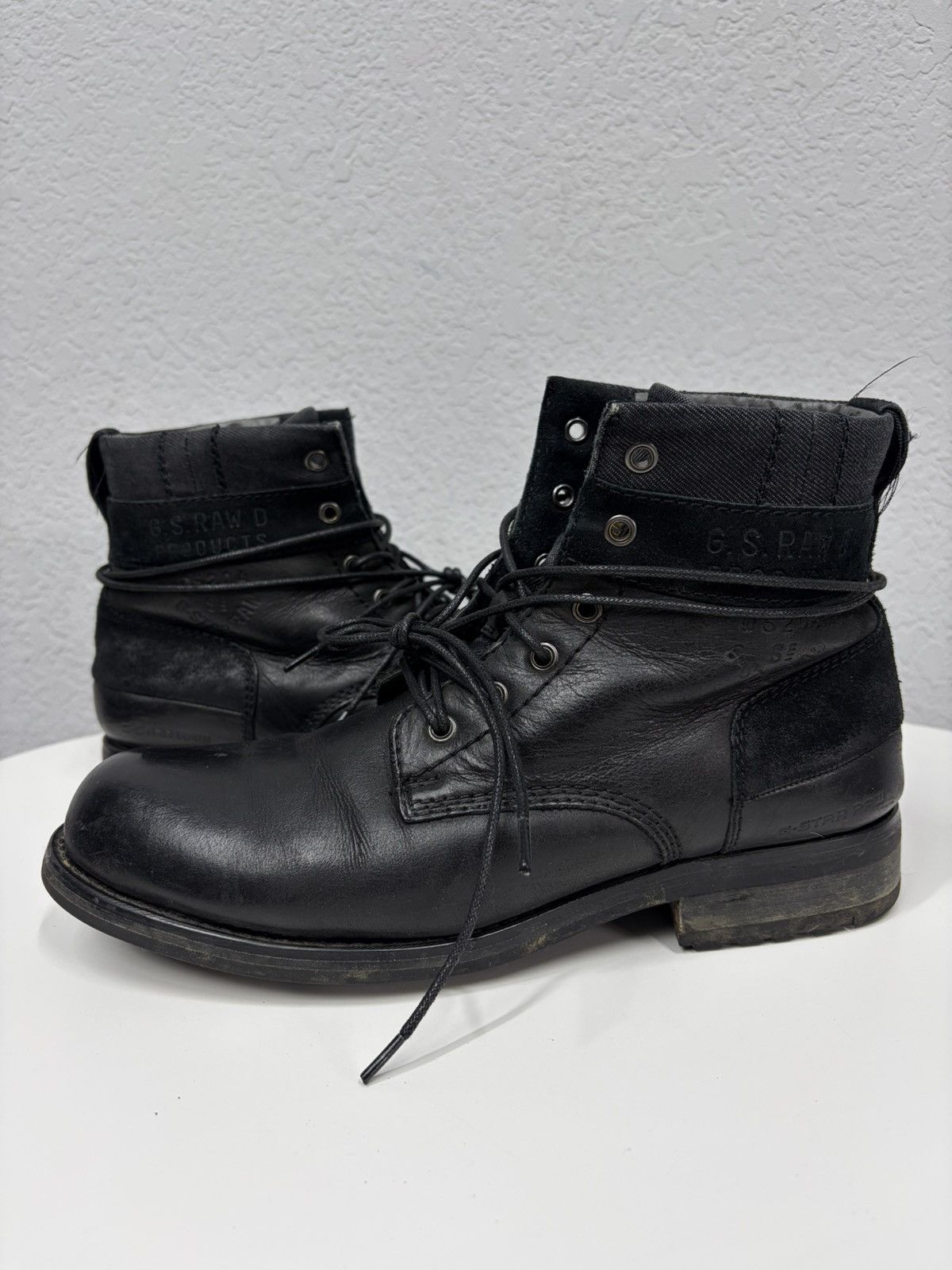 Hedi Slimane Vintage 00s Guidi CCP Style Distressed Leather Biker Boots Size US 9 / EU 42 - 5 Thumbnail