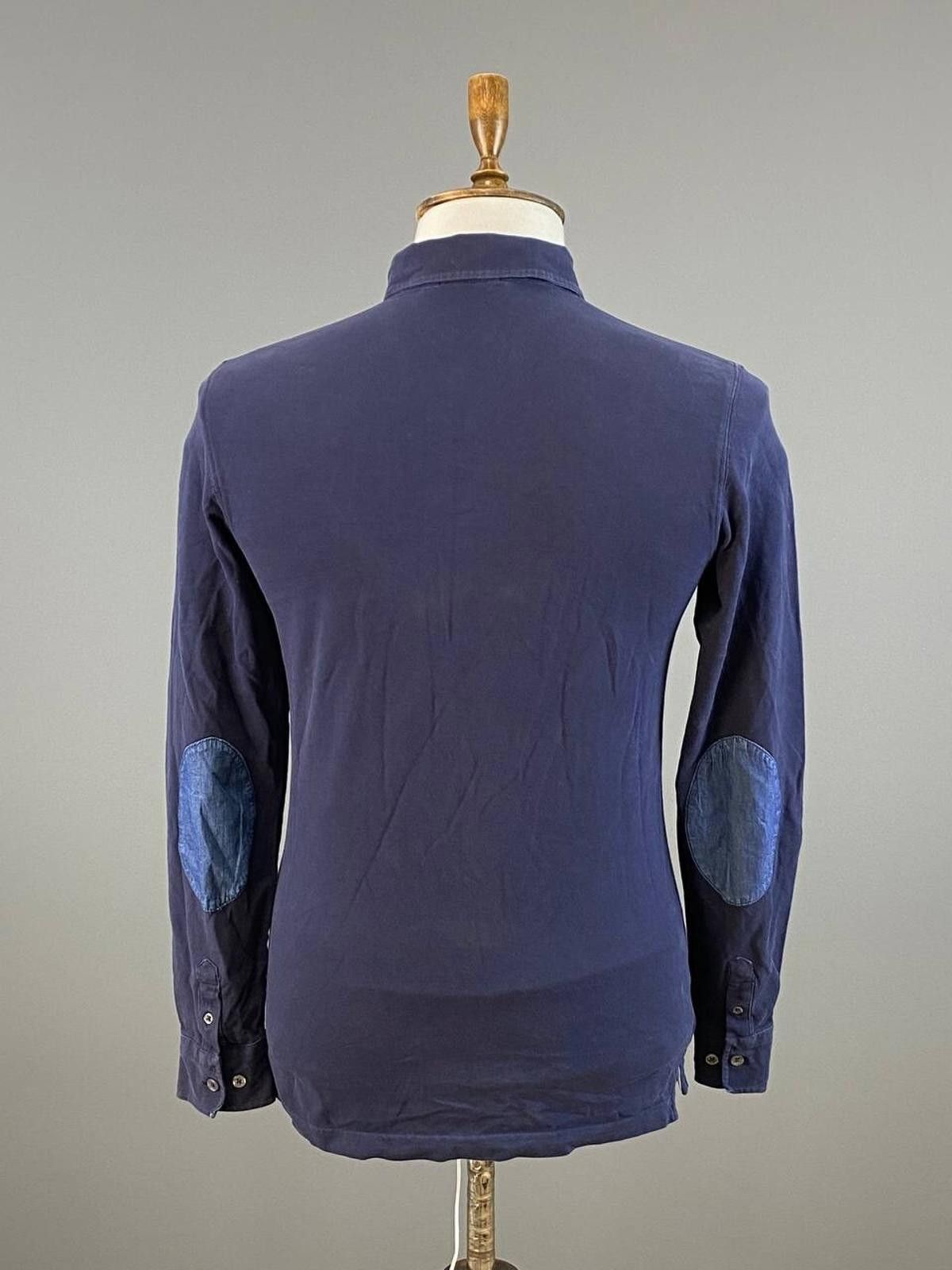 Designer Hackett London Blue #1 Elbow Patches Polo Shirt Size XS Size US XS / EU 42 / 0 - 8 Thumbnail