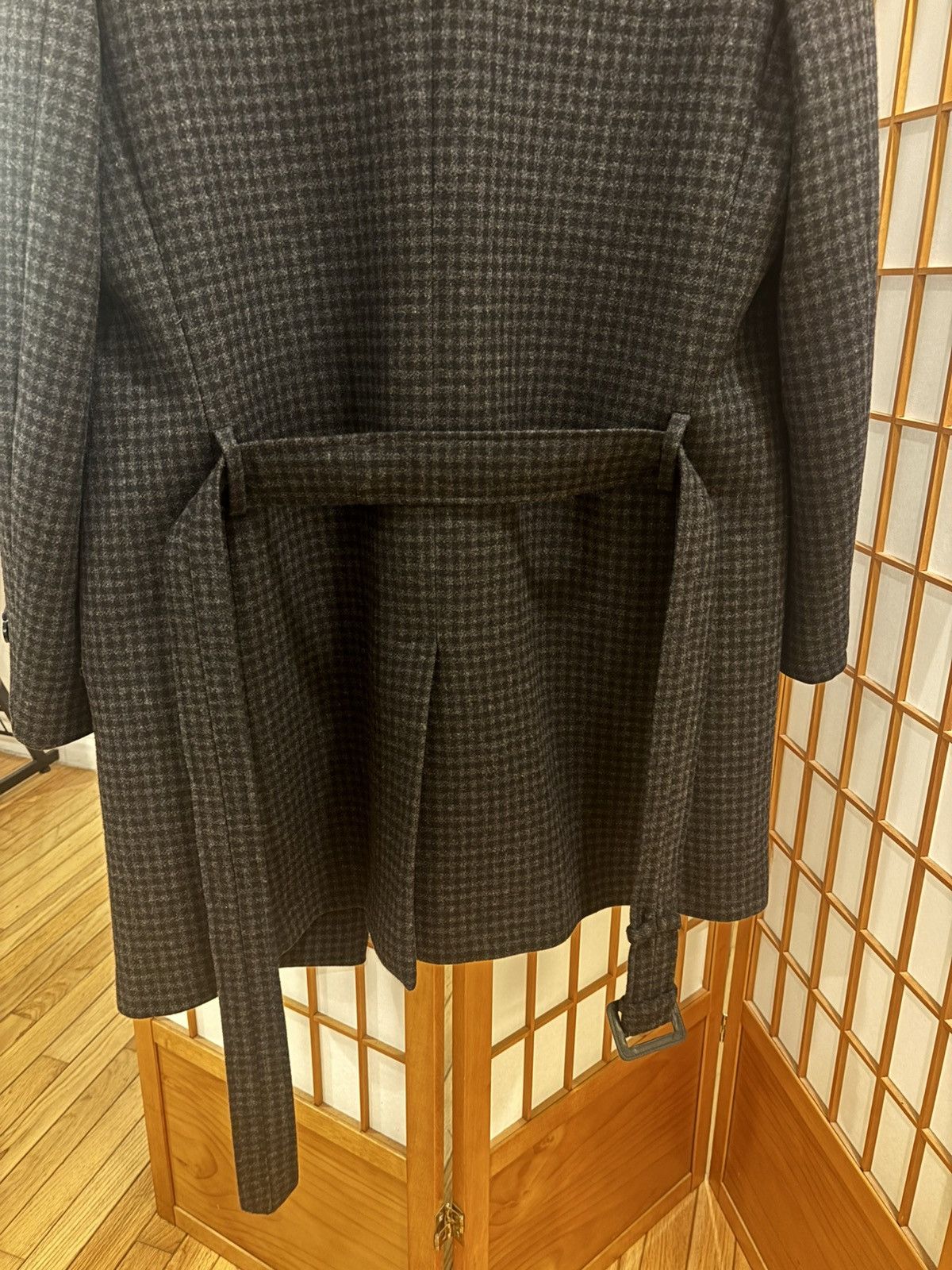 Ermenegildo Zegna Charcoal Check Overcoat Size US L / EU 52-54 / 3 - 4 Thumbnail