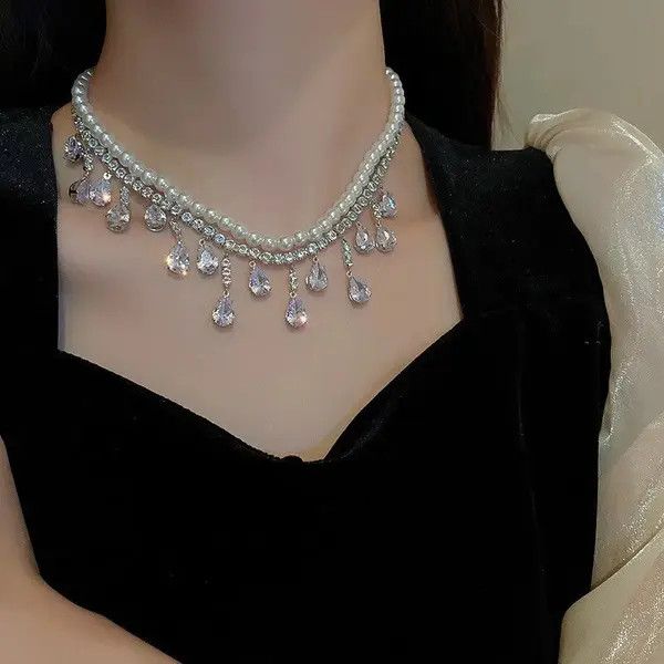 VIBE Luxury Rhinestone Crystal Chokers Necklaces For Women Size ONE SIZE - 3 Thumbnail