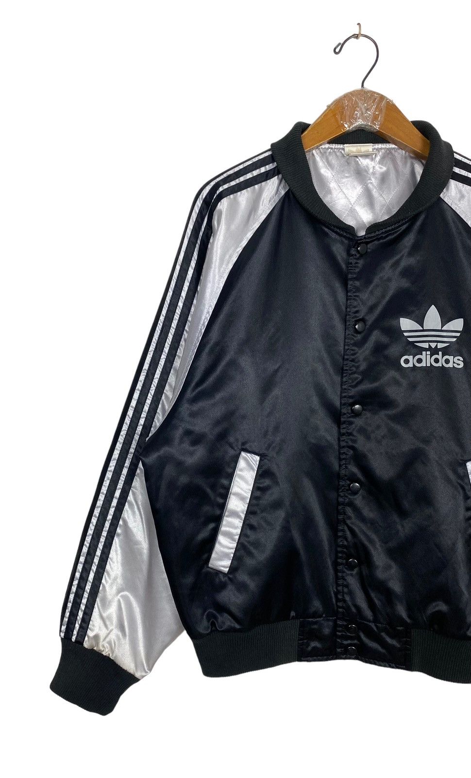 Adidas Rare‼️ Vintage Adidas Satin Jacket Made in Japan Size US M / EU 48-50 / 2 - 2 Thumbnail