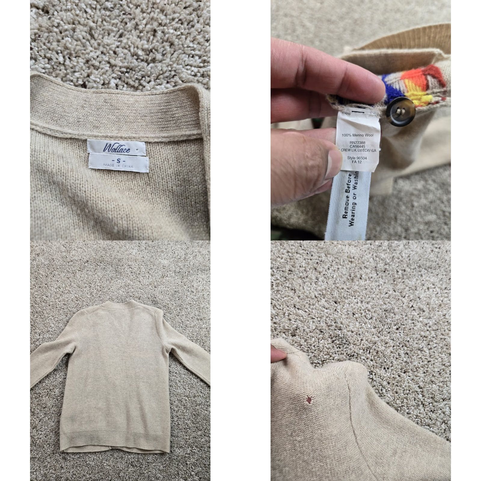 Madewell Madewell Cardigan Sweater Women Small Brown Aztec Merino Wool Sweater Size S / US 4 / IT 40 - 8 Thumbnail