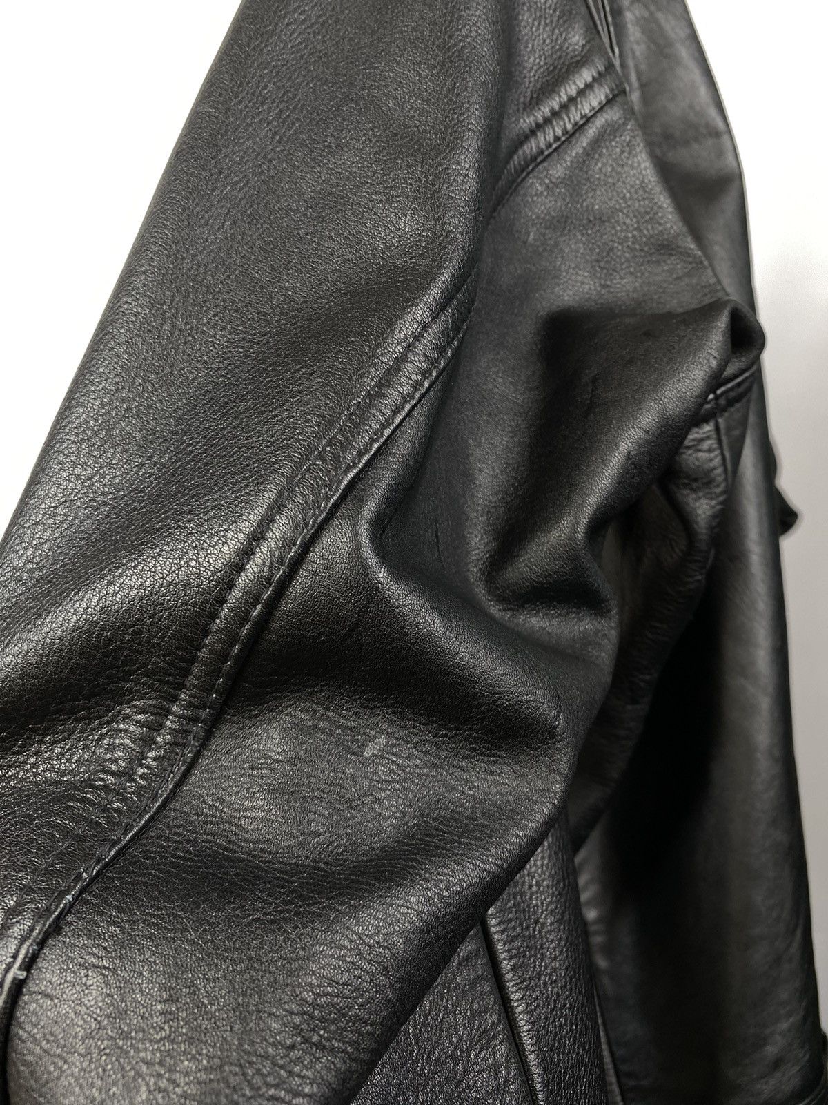 Leather × Vintage Vintage Genuine Leather MOTO Bomber Jacket Rock Punk Size US S / EU 44-46 / 1 - 11 Thumbnail