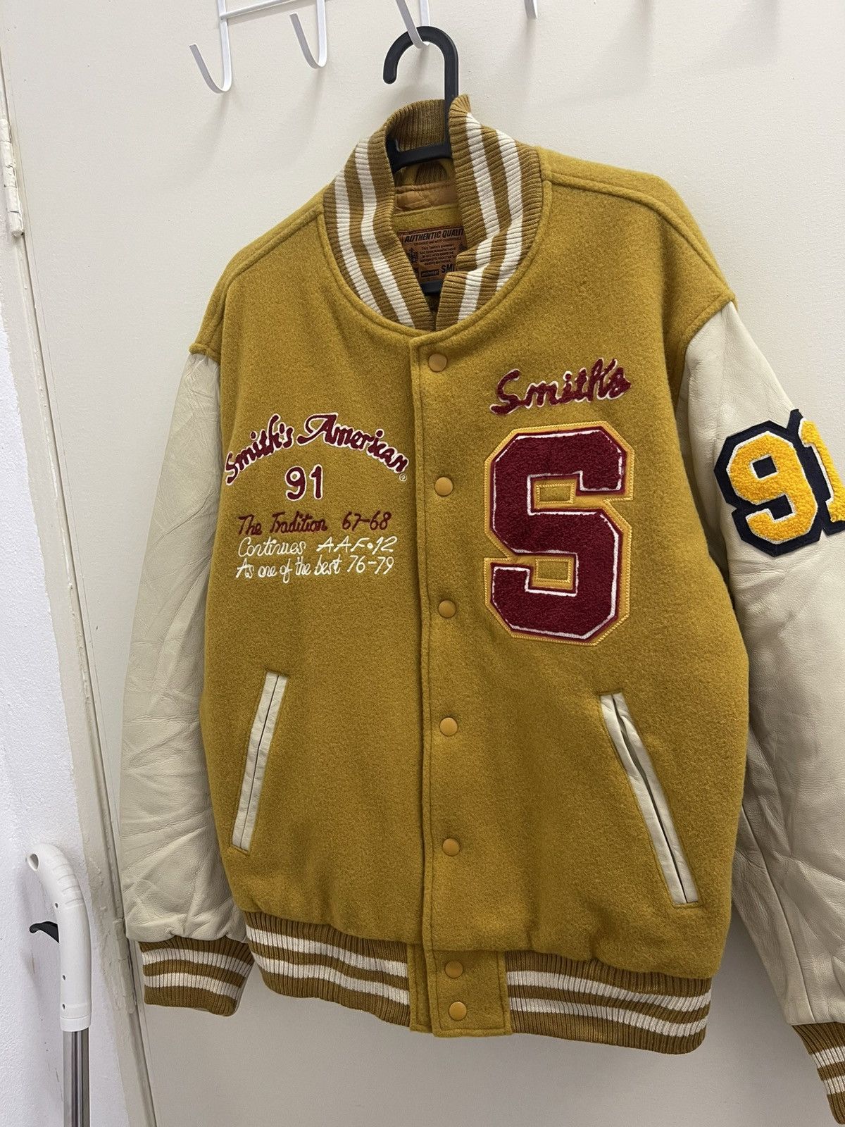 Smith's American Smith's American Wool Leather Varsity Jacket Size US L / EU 52-54 / 3 - 9 Thumbnail