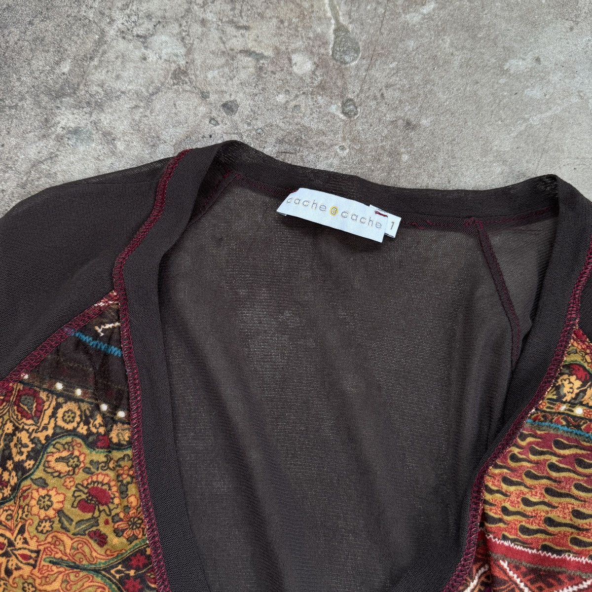 Japanese Brand × Vintage Vintage Cache Mesh Long Sleeve Jean Paul Gaulrier Style Size S / US 4 / IT 40 - 3 Thumbnail