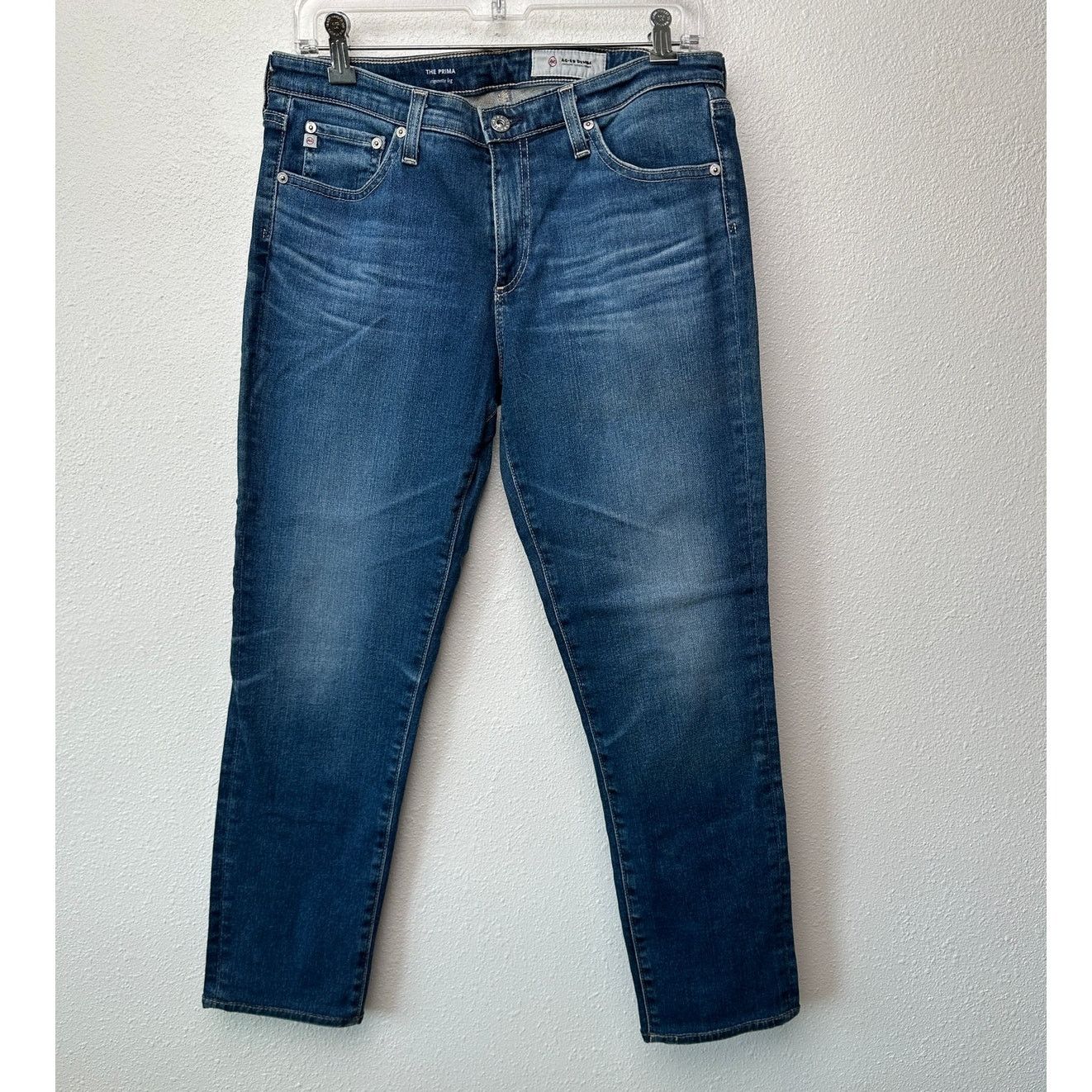 AG Adriano Goldschmied AG Prima Jeans Medium Light Wash Womens US 30R Cigarette Size 30" / US 8 / IT 44 - 2 Thumbnail