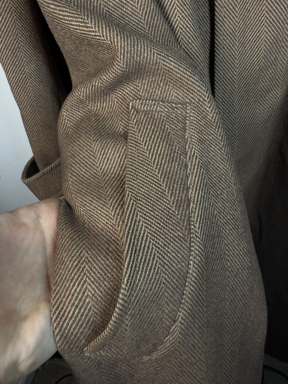 Yves Saint Laurent Wool YSL Coat Heavy Brown Soft Camel France Size US L / EU 52-54 / 3 - 11 Thumbnail