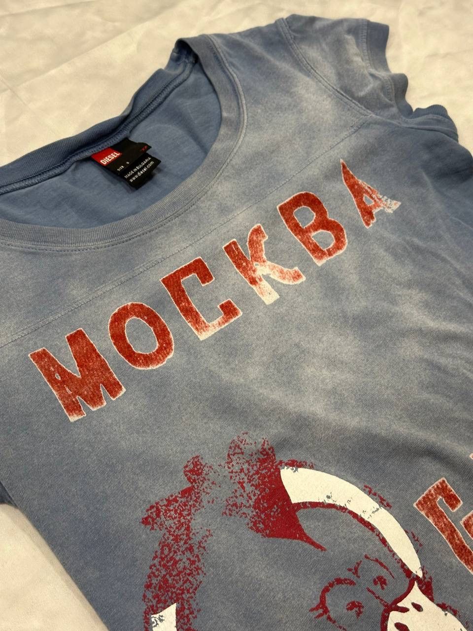 Diesel Diesel Moscow Gym Rookie Roster Russian Wording Faded Shirt Size S / US 4 / IT 40 - 4 Thumbnail