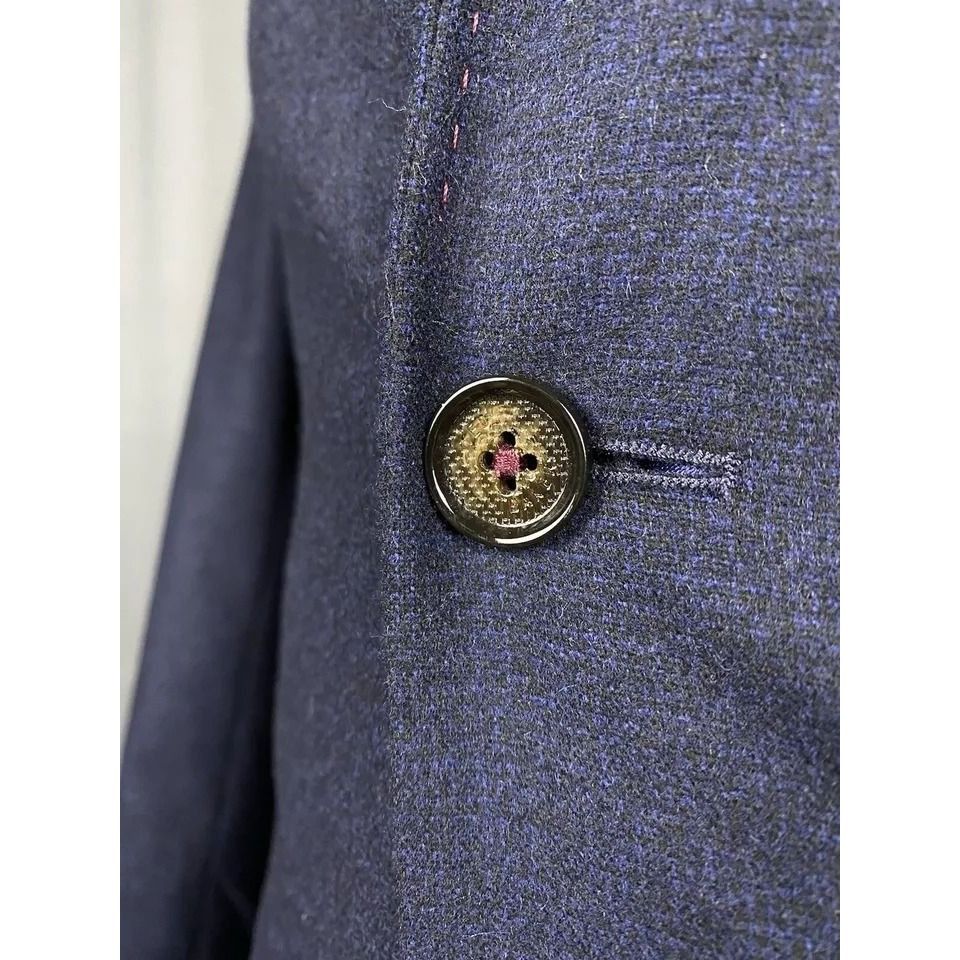 Ted Baker MINT! Ted Baker Men's Blue Wool Blazer Sportcoat Jacket Size Size 48R - 9 Thumbnail