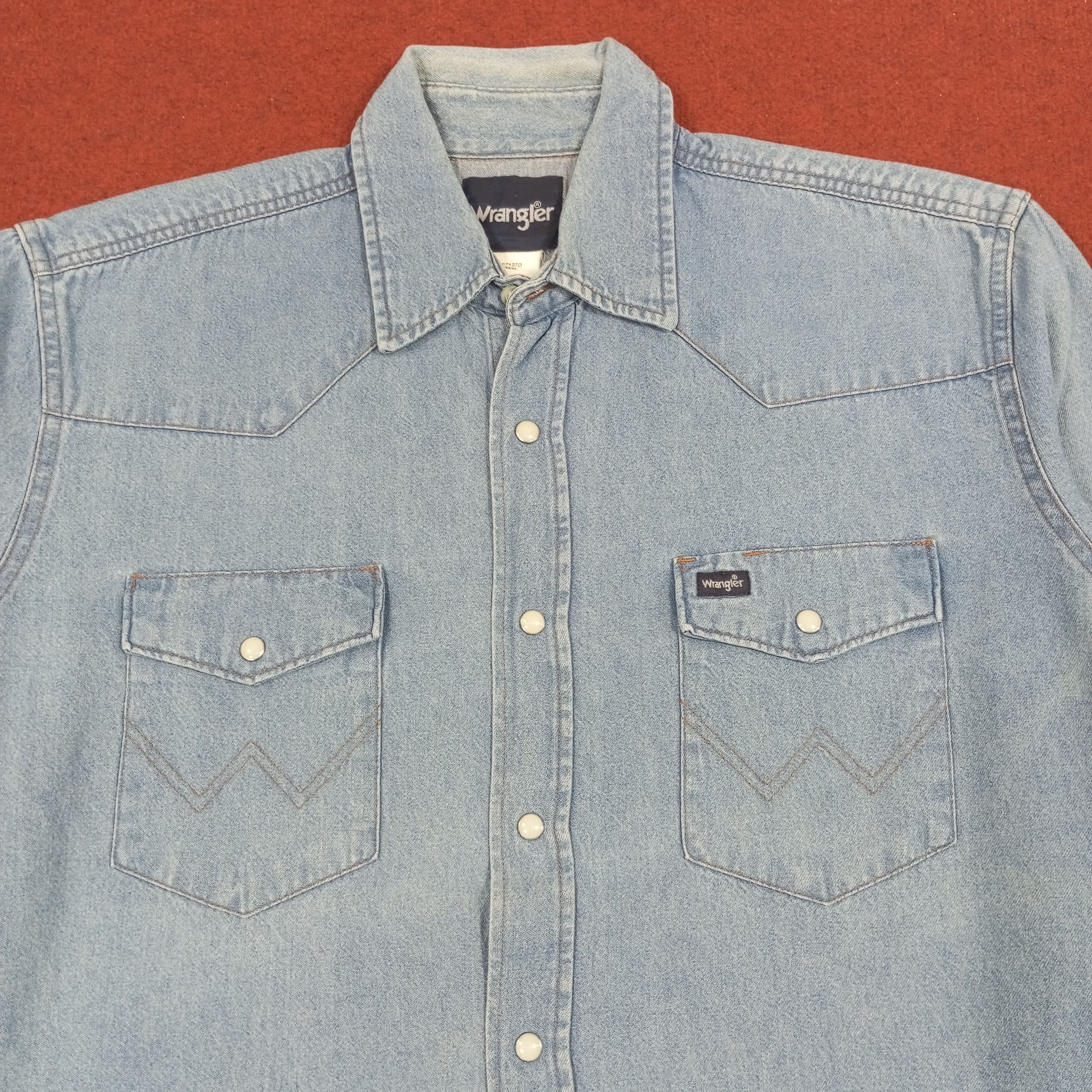 Vintage × Wrangler Wrangler Classic Style Casual Shirt Size US L / EU 52-54 / 3 - 2 Thumbnail