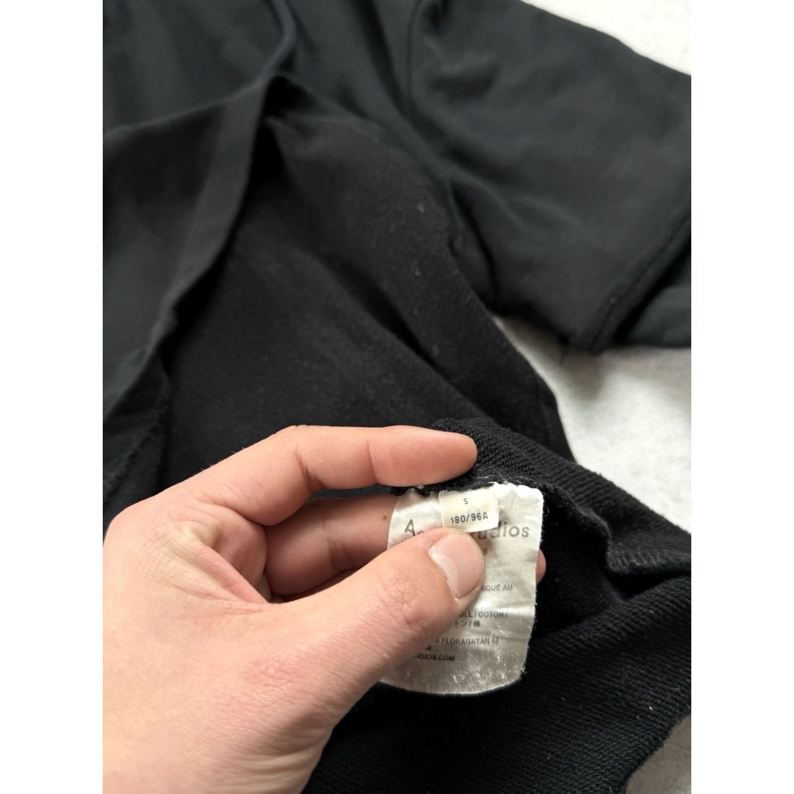 Acne Studios Acne Studios Black Hoodie Pullover Oversized Layered Sleeve Hooded Logo Embroidered Knit Cotton Mens S Regular Vintage Avant Gard 90s Style Size US S / EU 44-46 / 1 - 7 Thumbnail