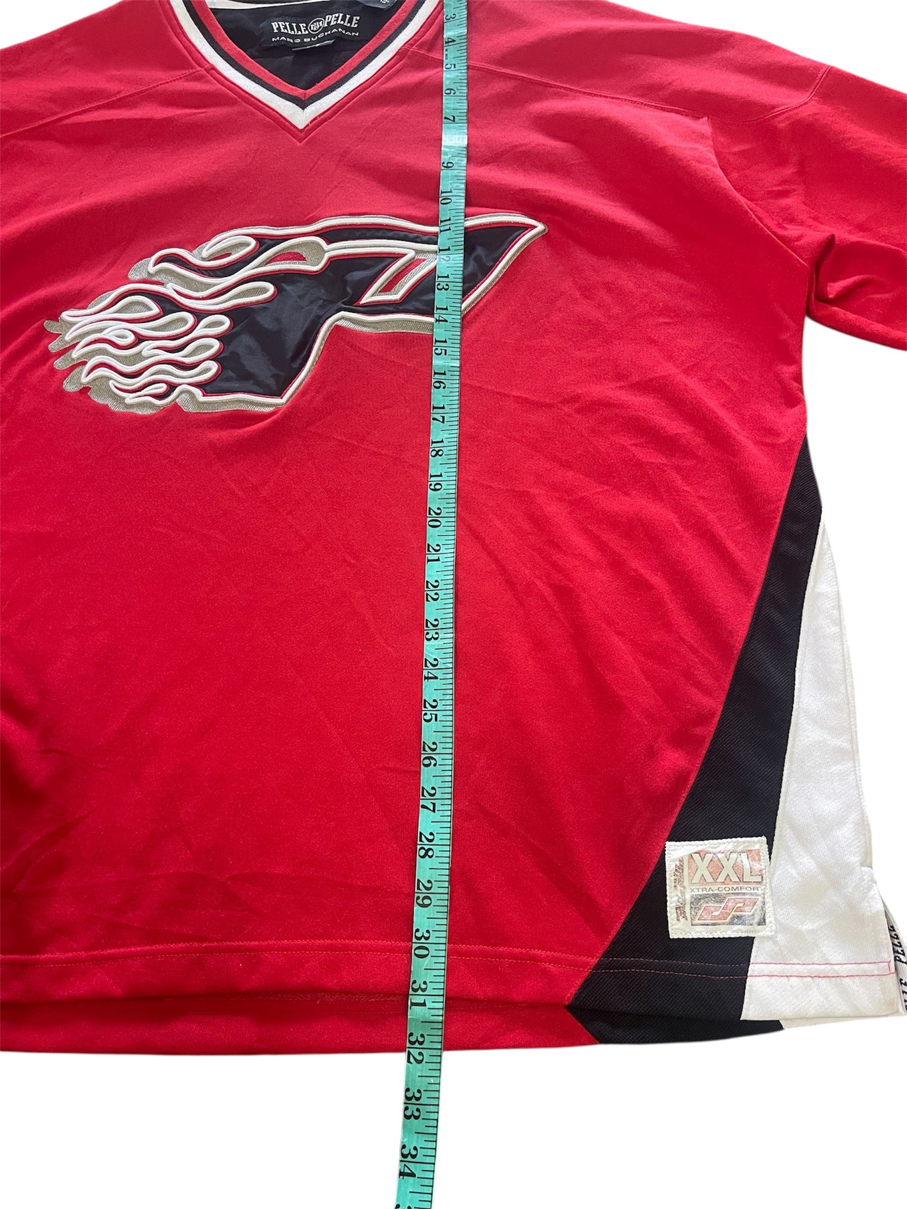 Pelle Pelle Pelle Pelle Hockey Jersey XXL Red Long Sleeve Hip Hop Y2K Size US XXL / EU 58 / 5 - 10 Thumbnail