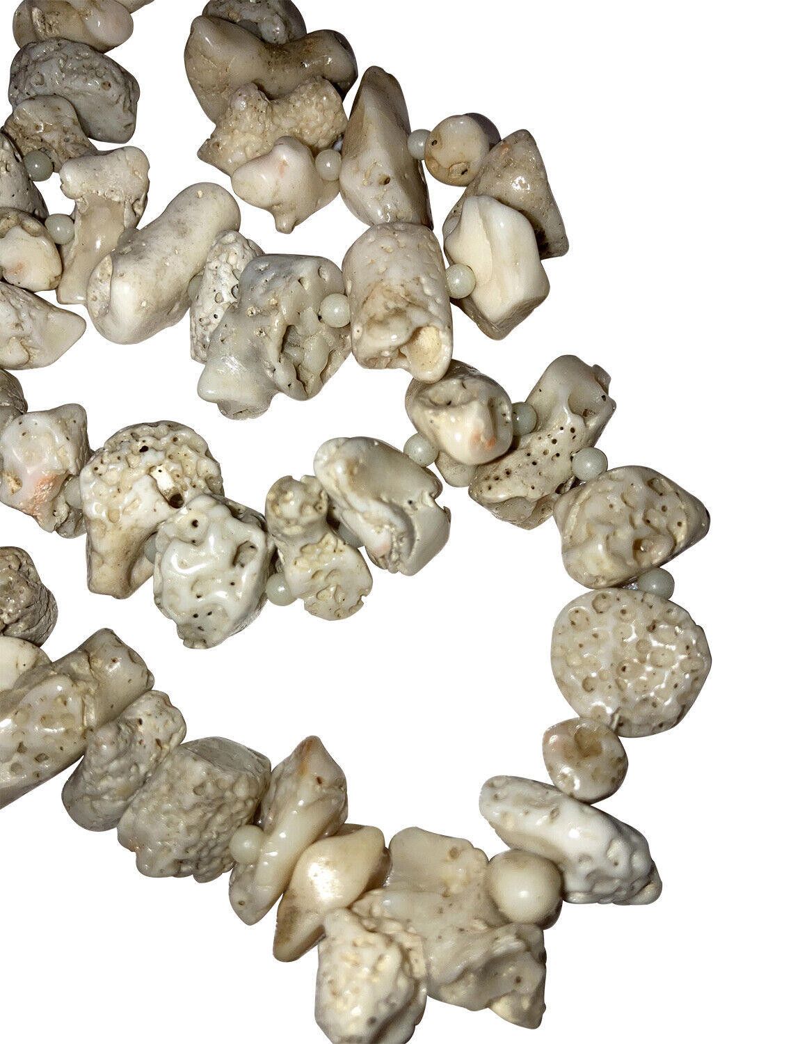 Designer Vintage Japanese White Coral Branch Bead Necklace Size ONE SIZE - 3 Thumbnail