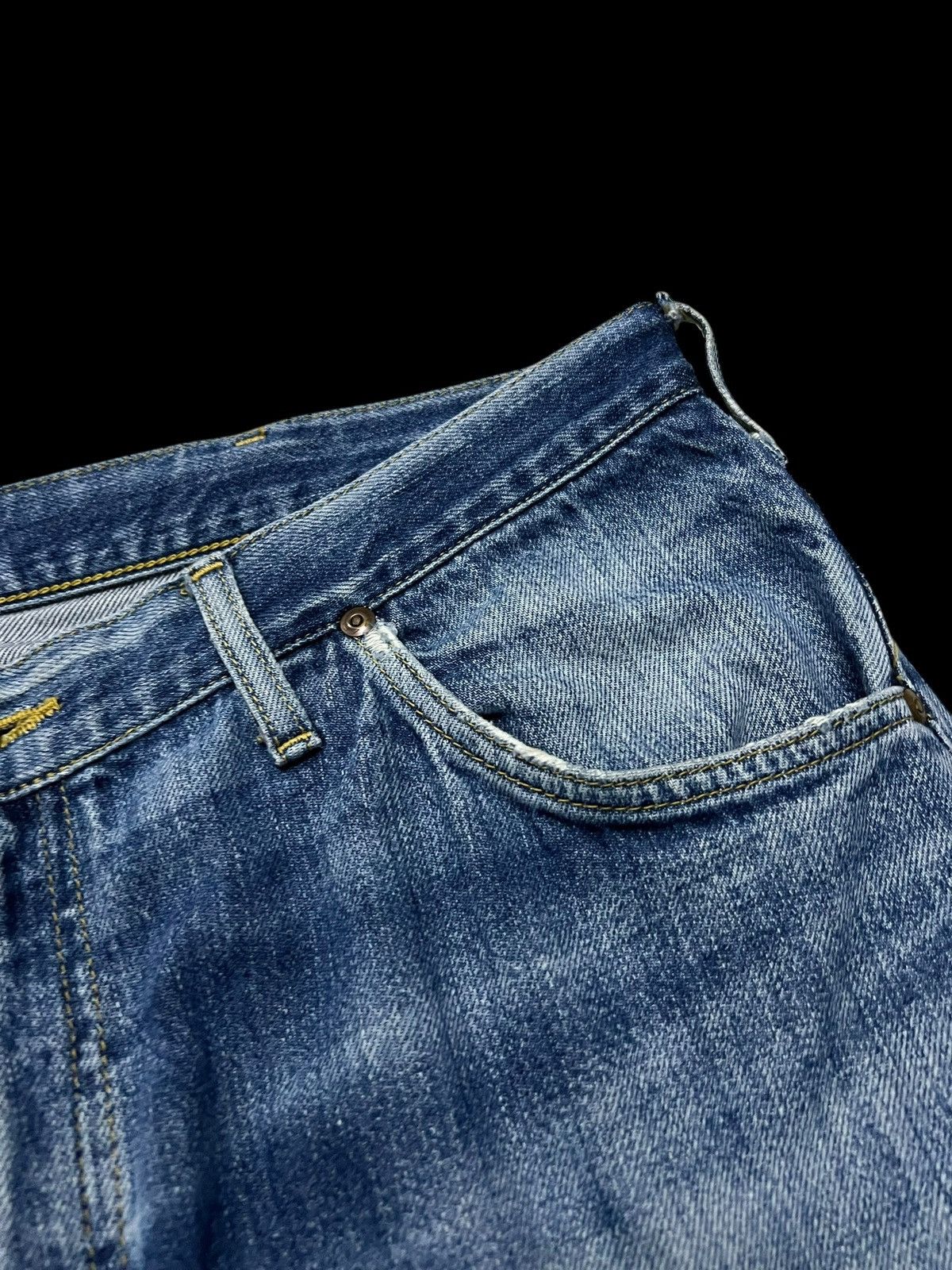 Lee 🌈80s Lee Riders Baggy Distress Zipper Jean Size US 35 - 6 Thumbnail