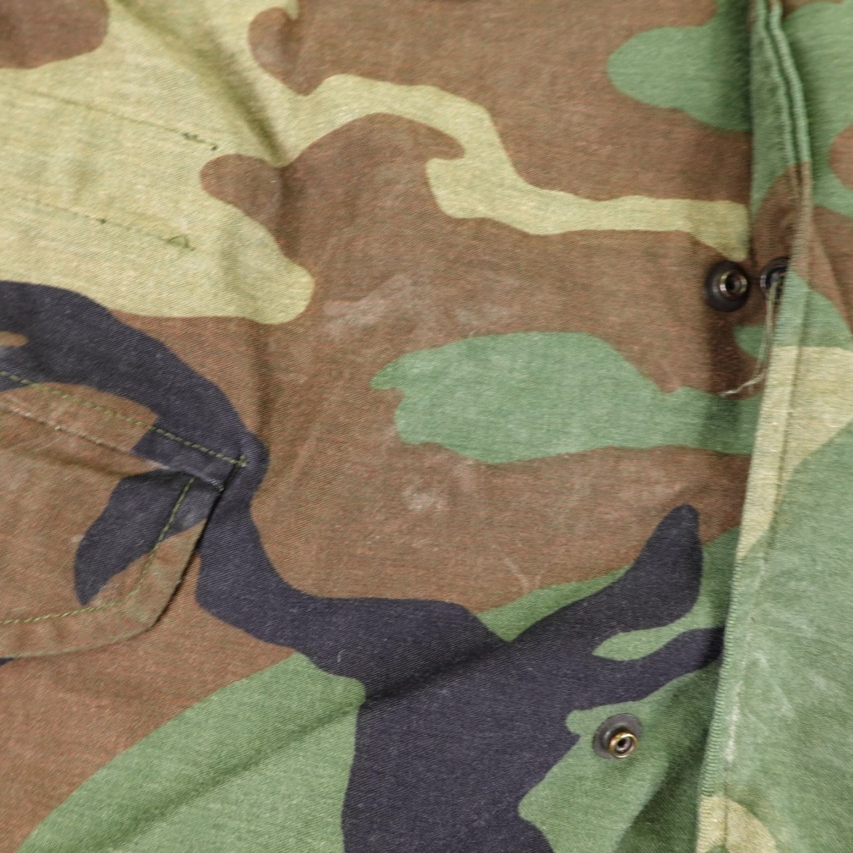 Vintage VINTAGE US Army Jacket Mens Medium Camouflage Coat 80s Military Outdoor Canvas Brown 80s Mens M Jacket Size US M / EU 48-50 / 2 - 5 Thumbnail