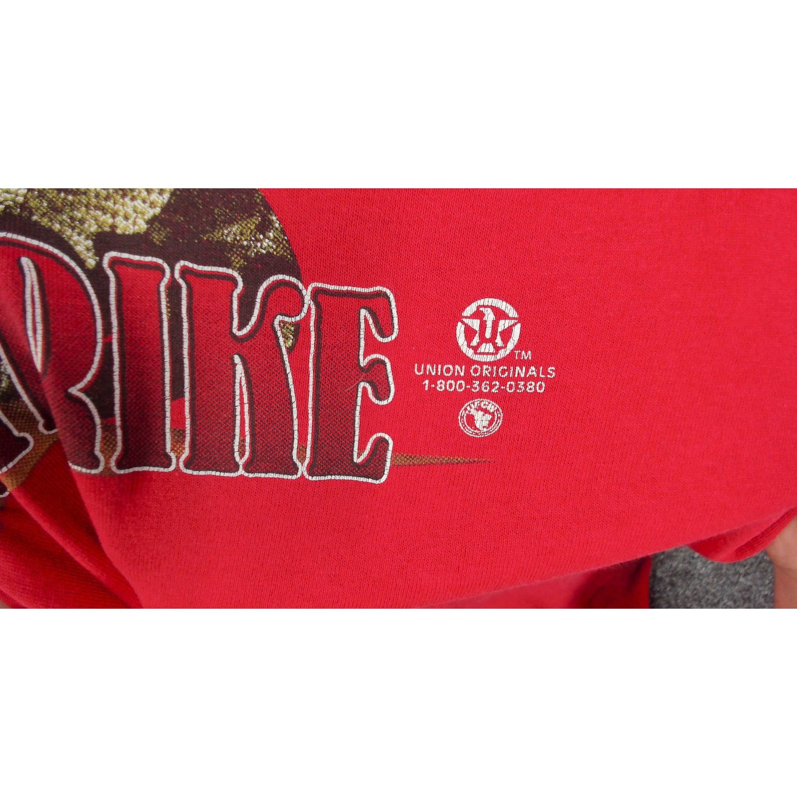 Vintage VTG Streetwear 90s Machinists Union Rattlesnake Pocket Tee Size US XXL / EU 58 / 5 - 8 Thumbnail
