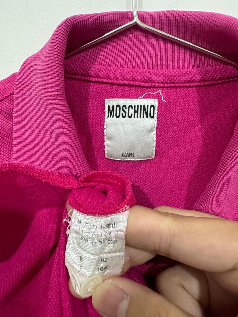 Moschino Vintage Moschino Pink Polo Tee Size US M / EU 48-50 / 2 - 4 Thumbnail