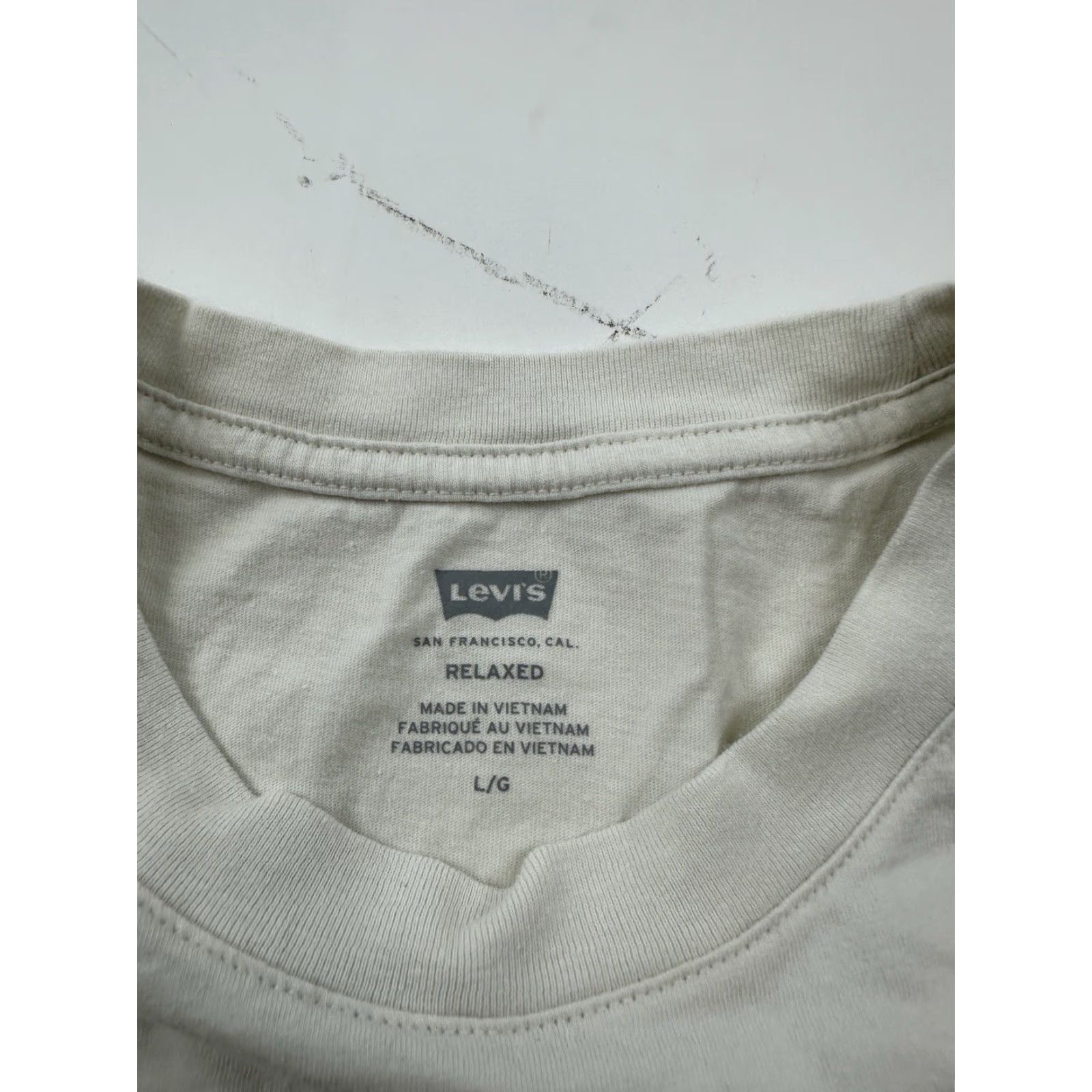 Levi's VINTAGE Levi’s T-Shirt Men Large White Long Sleeve Logo Casual All Seasons Size US L / EU 52-54 / 3 - 4 Thumbnail