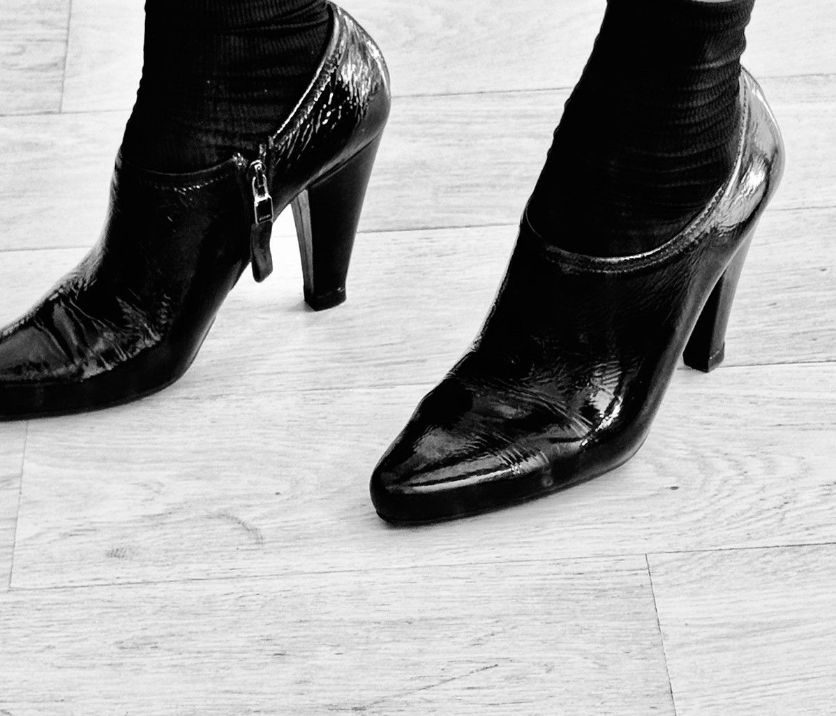 Prada Patent leather high heeled ankle boots Size US 7.5 / IT 37.5 - 12 Thumbnail