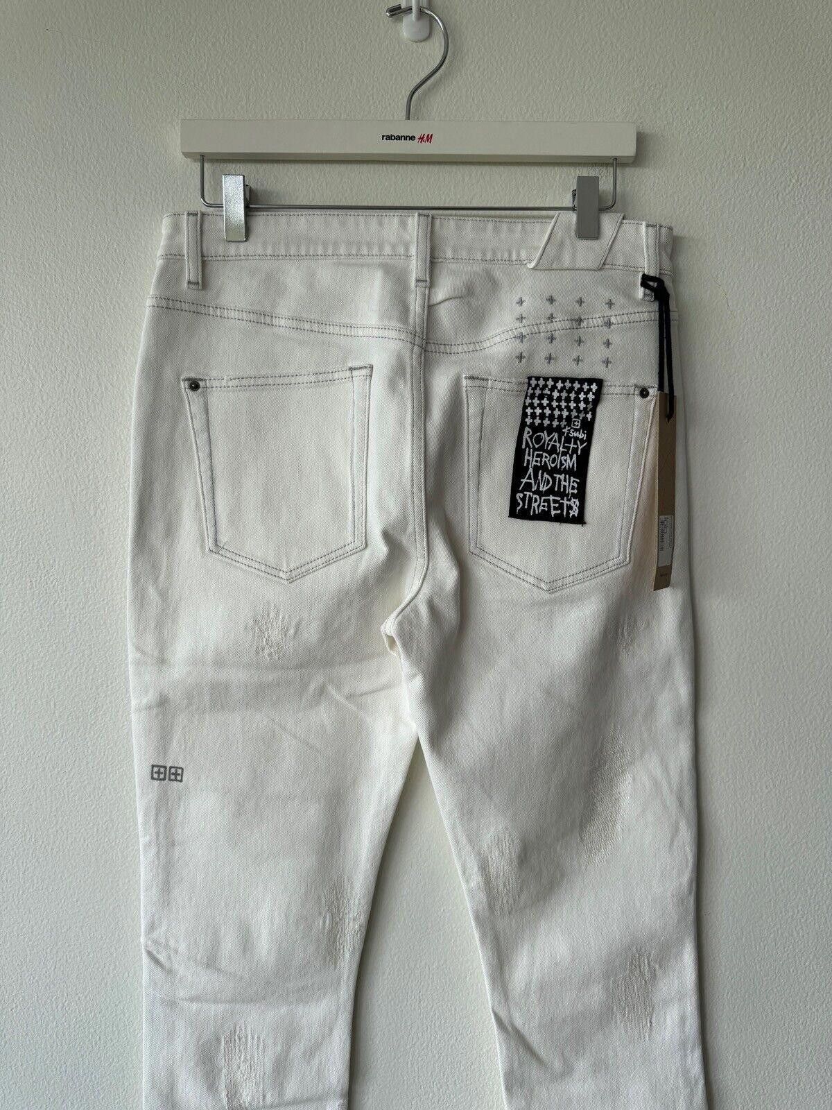Ksubi new Ksubi mens denim jean chitch 32 stitches white ivory Size US 32 / EU 48 - 6 Thumbnail