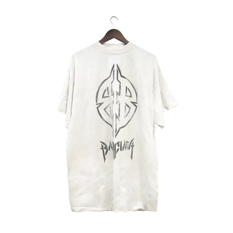 Balenciaga Letter Printed Crewneck Short Sleeve FW24Tee Lo