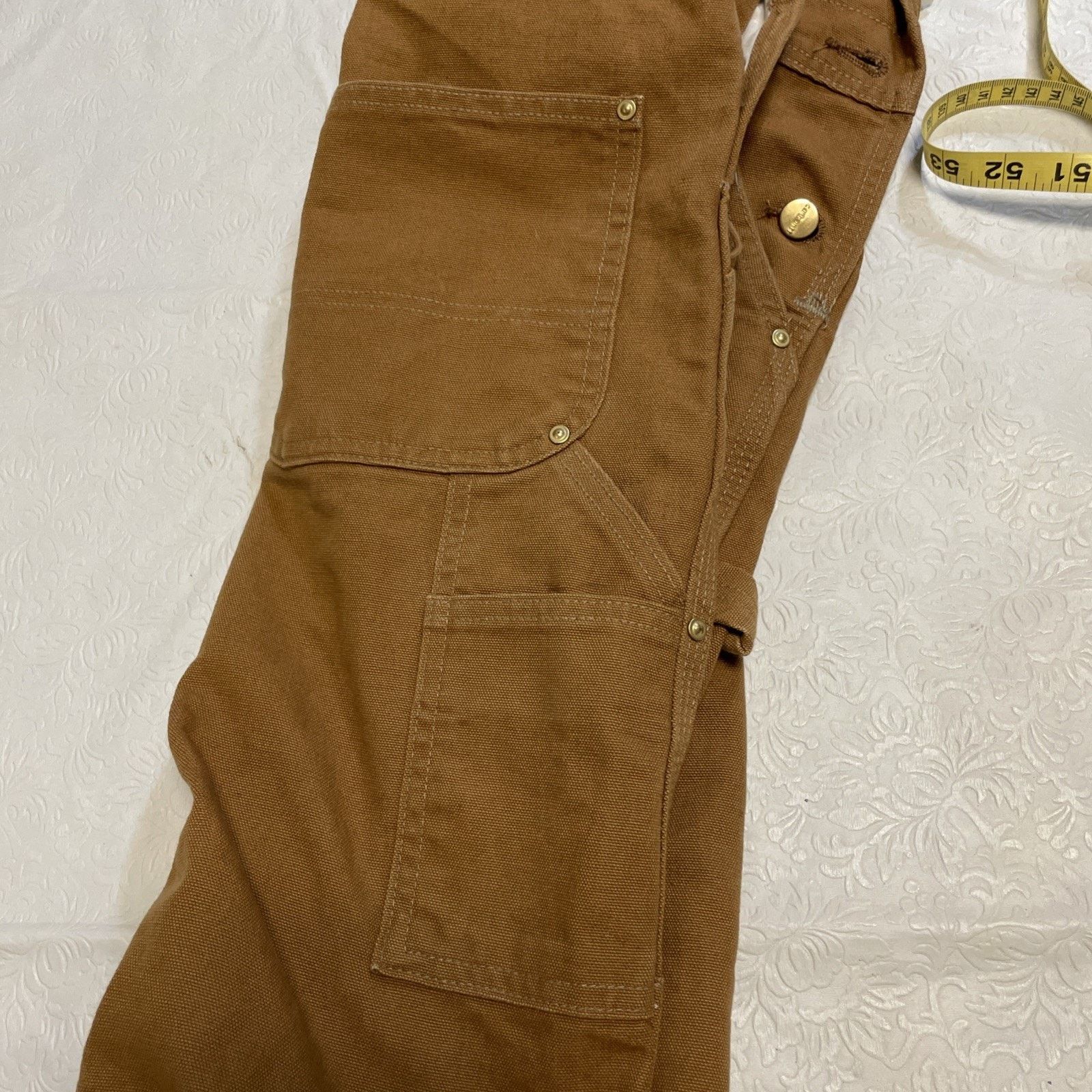 Carhartt Carhartt Mens Bib Work Overalls 36x30 Relaxed Fit Brown Size US 36 / EU 52 - 12 Thumbnail