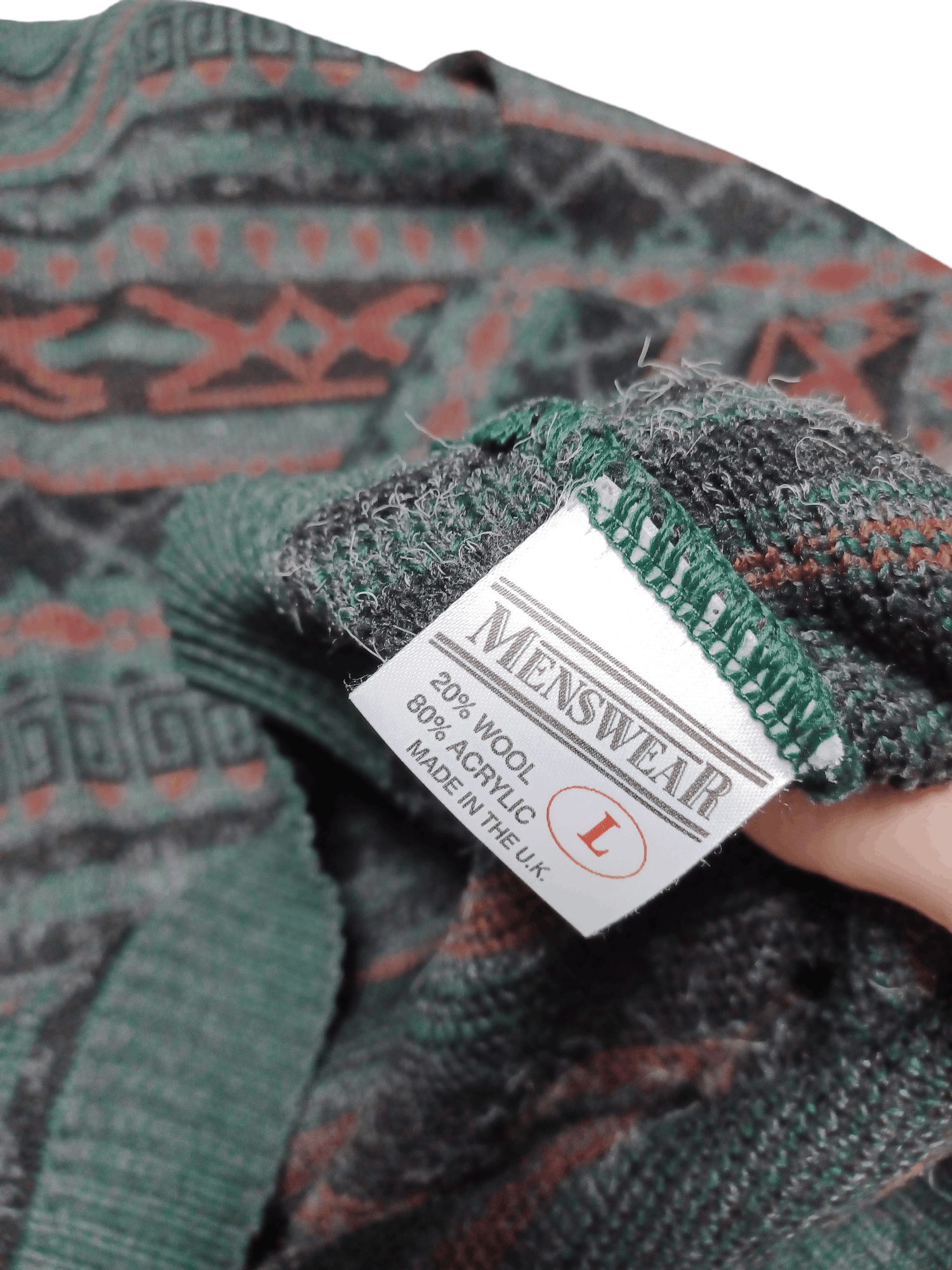 Other MADE IN UK VINTAGE OVERSIZE SWEATER WINTER Size US L / EU 52-54 / 3 - 4 Thumbnail