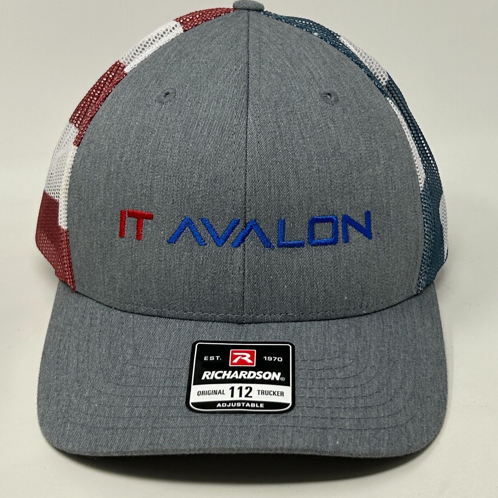 Richardson IT Avalon Trucker Hat Baseball Cap USA Flag Patriotic Tech Size ONE SIZE - 1 Thumbnail