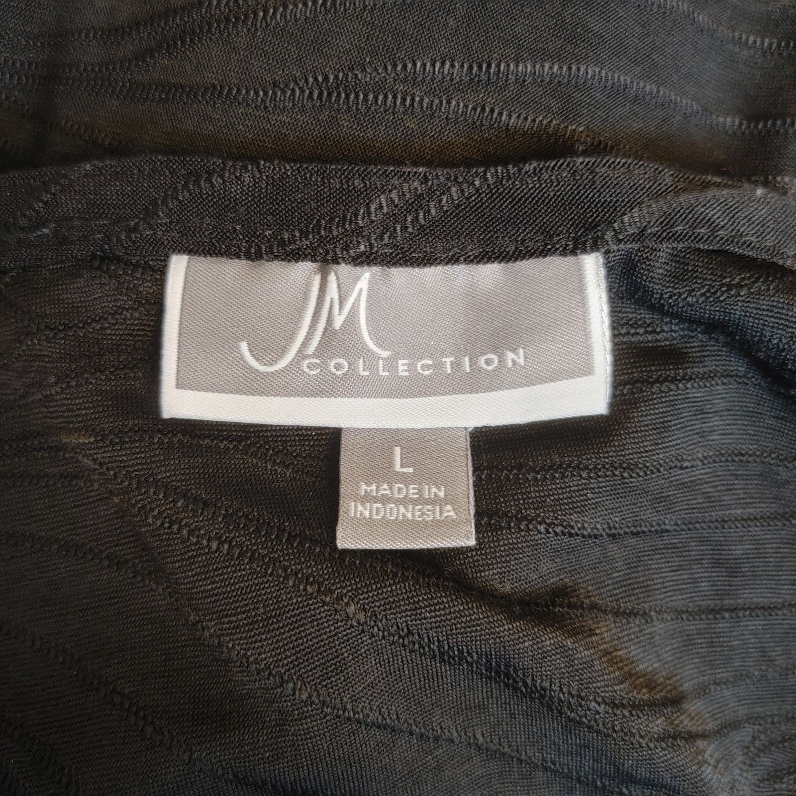 Other JM Collections Women's LG Black Long Sleeve Casual Top Size L / US 10 / IT 46 - 3 Thumbnail