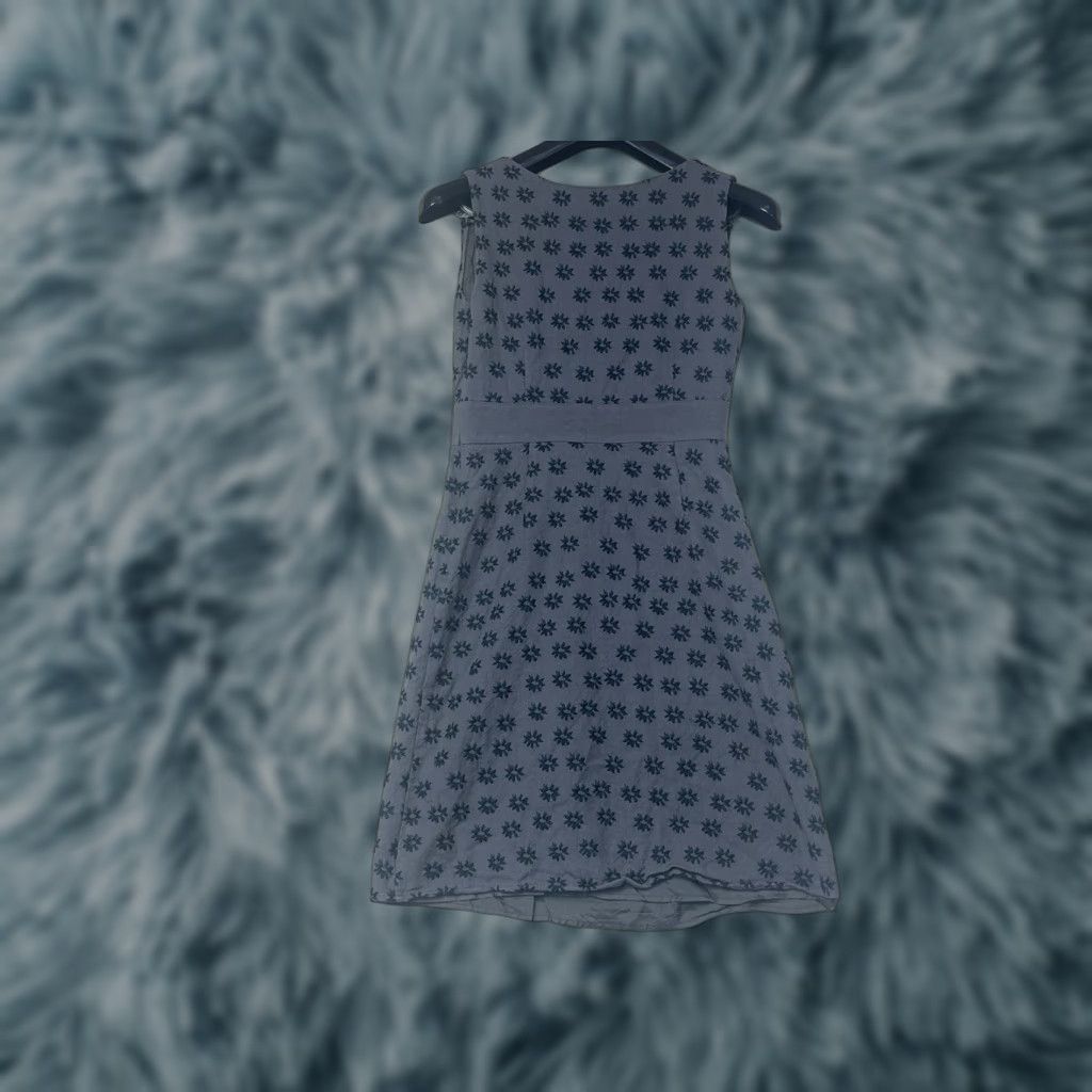Vintage TOCCA Womens Dress V-Neck Sleeveless Geometric Cotton A-Line Blue Black Size 4 Women Size S / US 4 / IT 40 - 1 Thumbnail