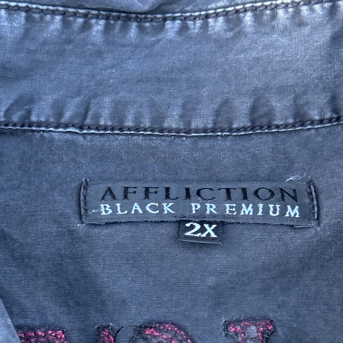 Affliction × JNCO Vintage Y2K Black Grunge Affliction AOP Button Up Baggy XXL Size US XXL / EU 58 / 5 - 11 Thumbnail