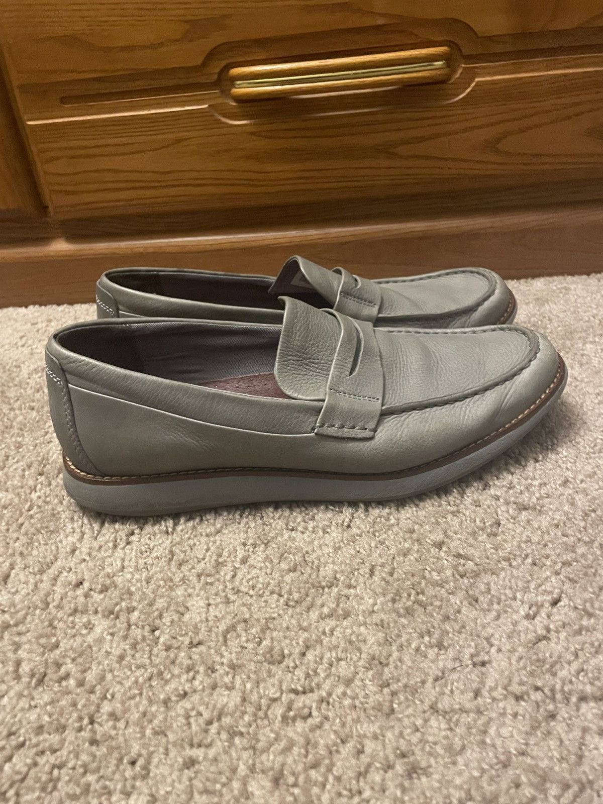 Sperry Gray loafers with red asccents Size US 10.5 / EU 43-44 - 7 Thumbnail