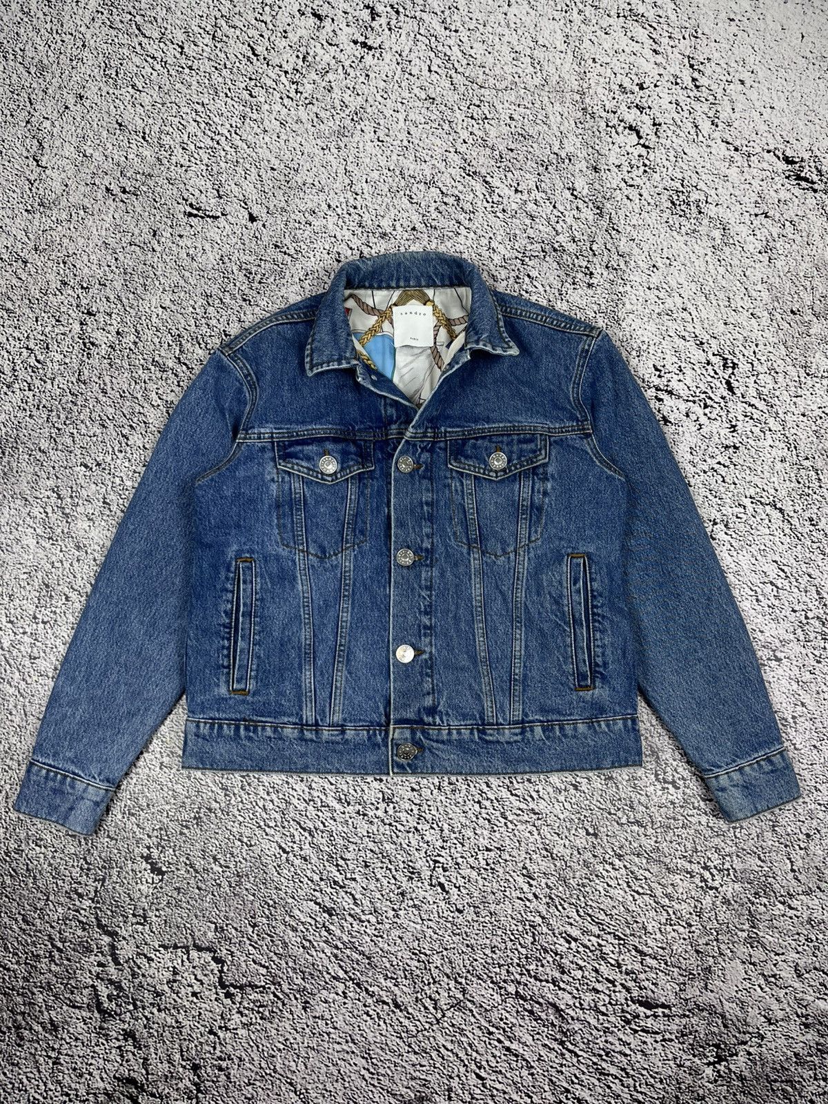 Sandro SANDRO Sandro Victoire Denim Jacket Women's (EU) 36 Size M / US 6-8 / IT 42-44 - 2 Thumbnail