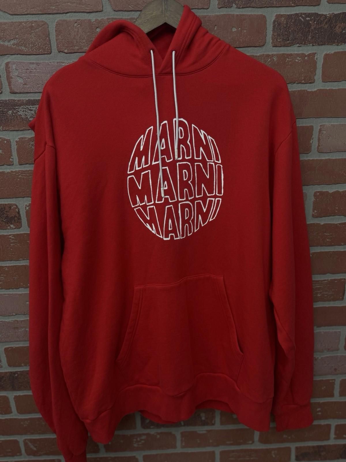 Marni Marni Hoodie Marni Logo Size (52) Red 100% Authentic Size US XL / EU 56 / 4 - 2 Thumbnail