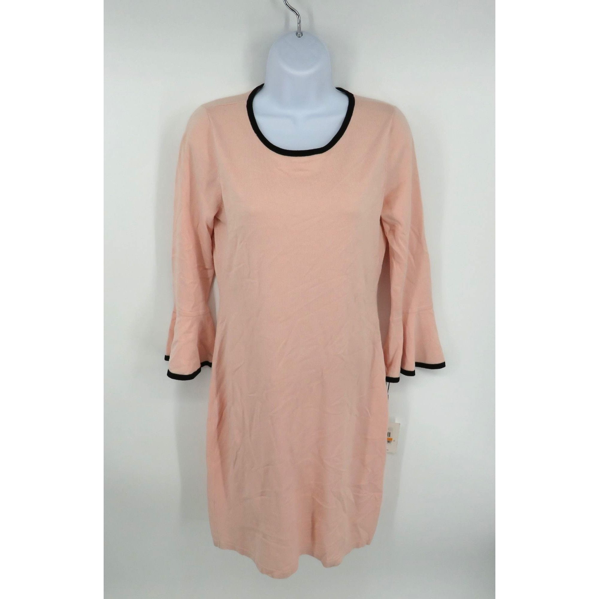 Calvin Klein Calvin Klein Women's Small Pink Bell Sleeve Dress With Black Size S / US 4 / IT 40 - 1 Thumbnail