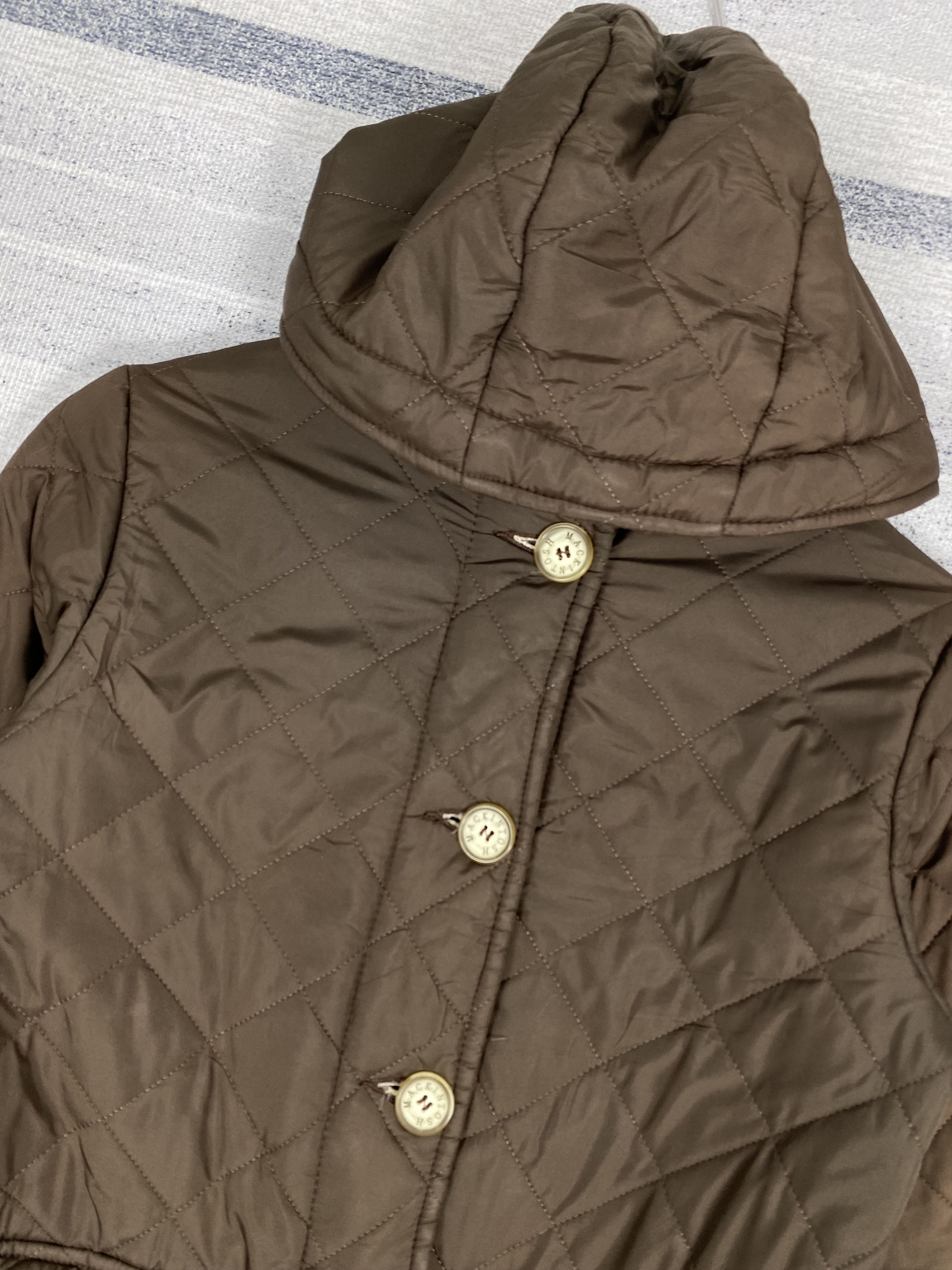 Mackintosh Vintage Mackintosh Fleece Lining Long Jacket K0209 Size US S / EU 44-46 / 1 - 2 Thumbnail