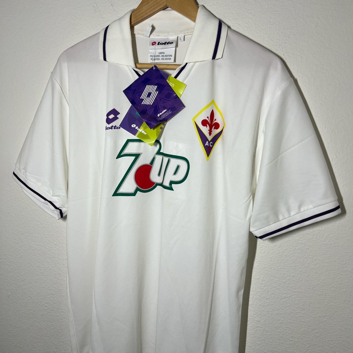Lotto Sport Fiorentina 1992-1993 Third Jersey | Vintage Soccer Size US L / EU 52-54 / 3 - 2 Thumbnail