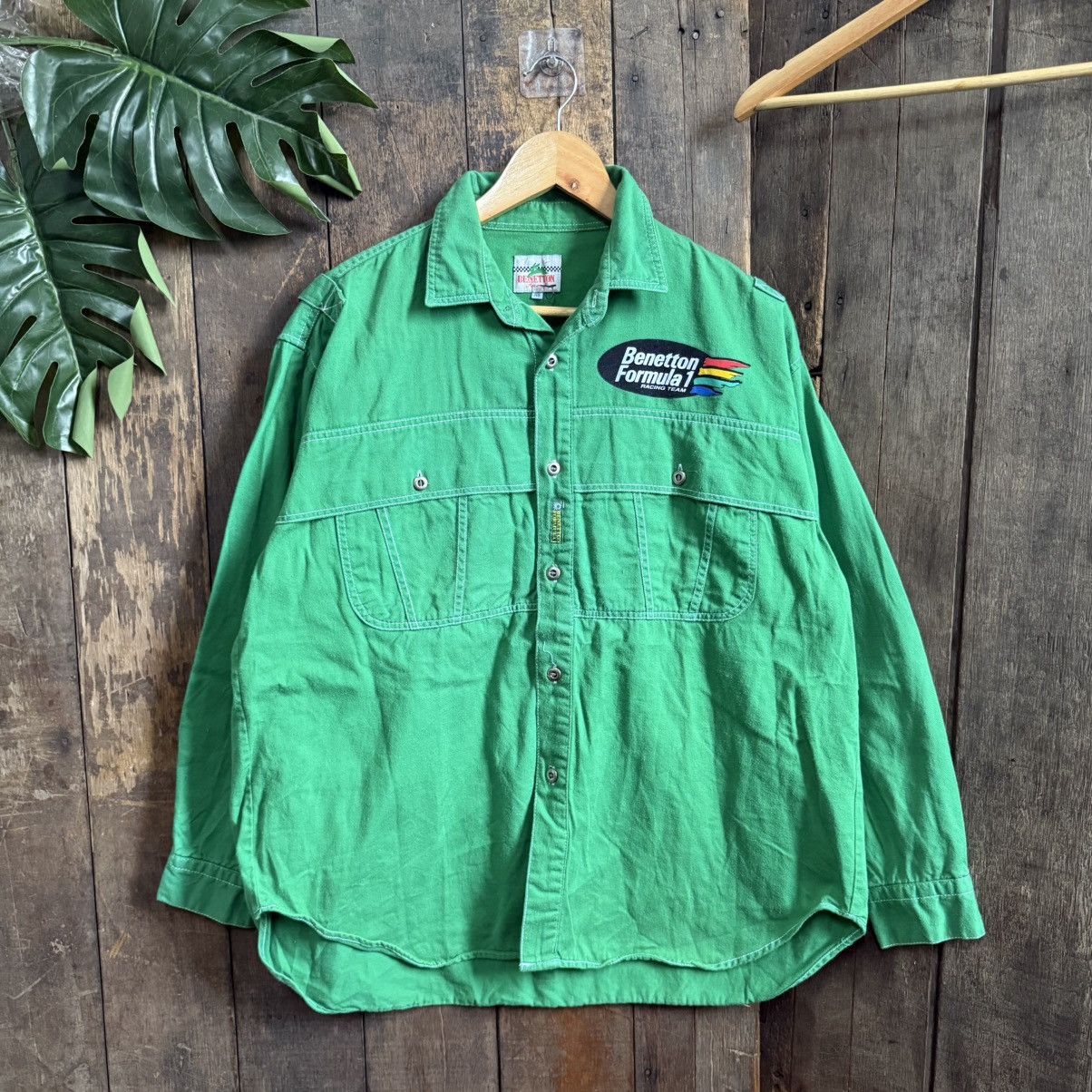Benetton Vintage Benetton Formula 1 Racing Team Shirt Size US M / EU 48-50 / 2 - 1 Thumbnail