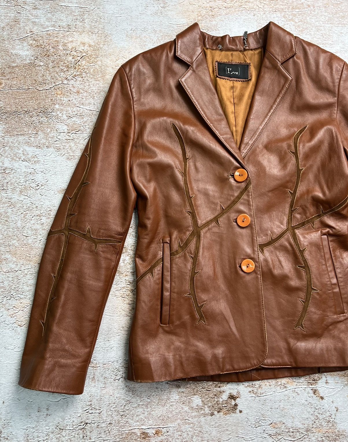Vintage Vintage Japanese retro leather blazer jacket Size S / US 4 / IT 40 - 2 Thumbnail
