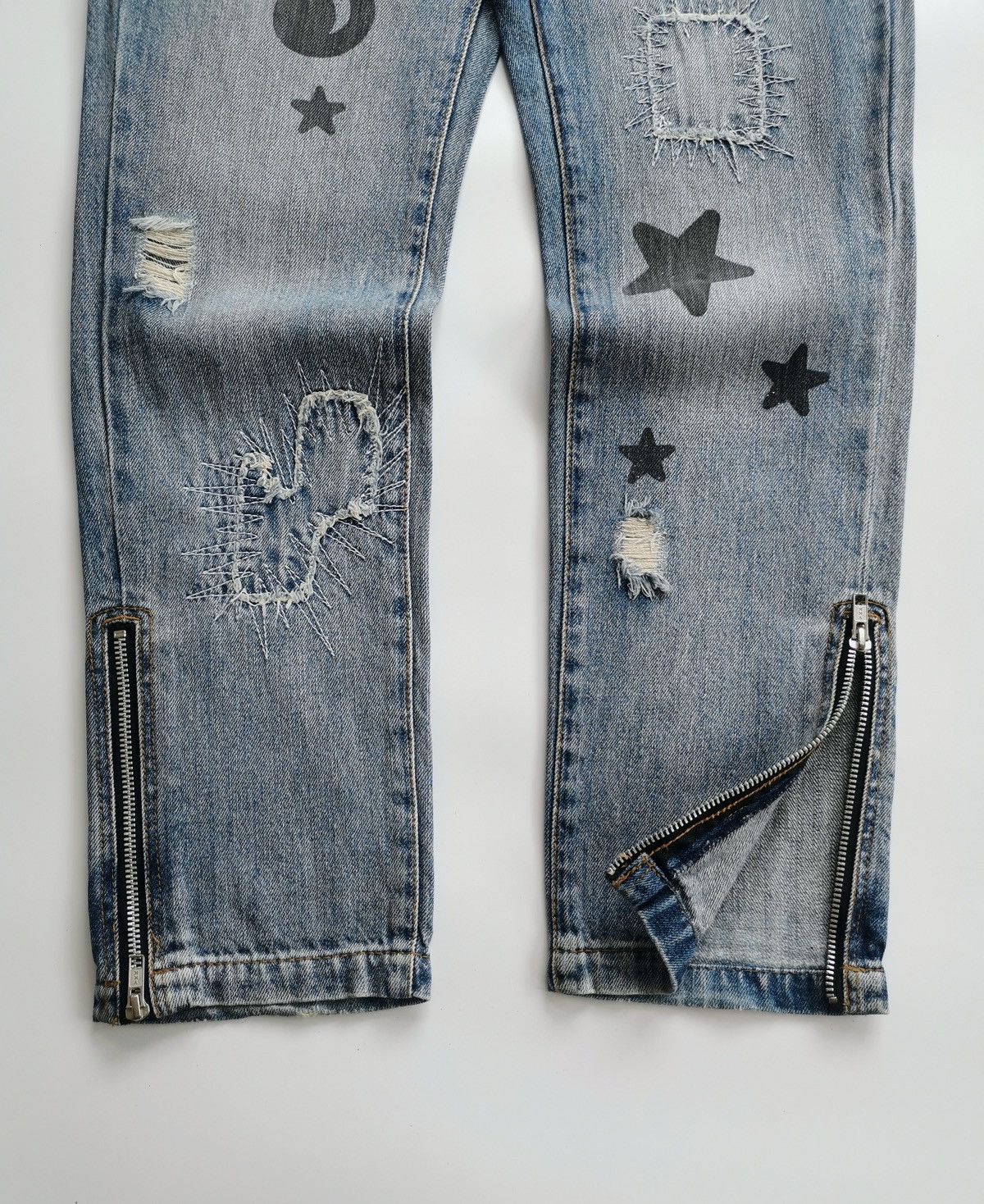 Seditionaries Hell Cat Punks Treble Clef Pyramid Stud Zipper Jean Vivienne Size 30" / US 8 / IT 44 - 6 Thumbnail