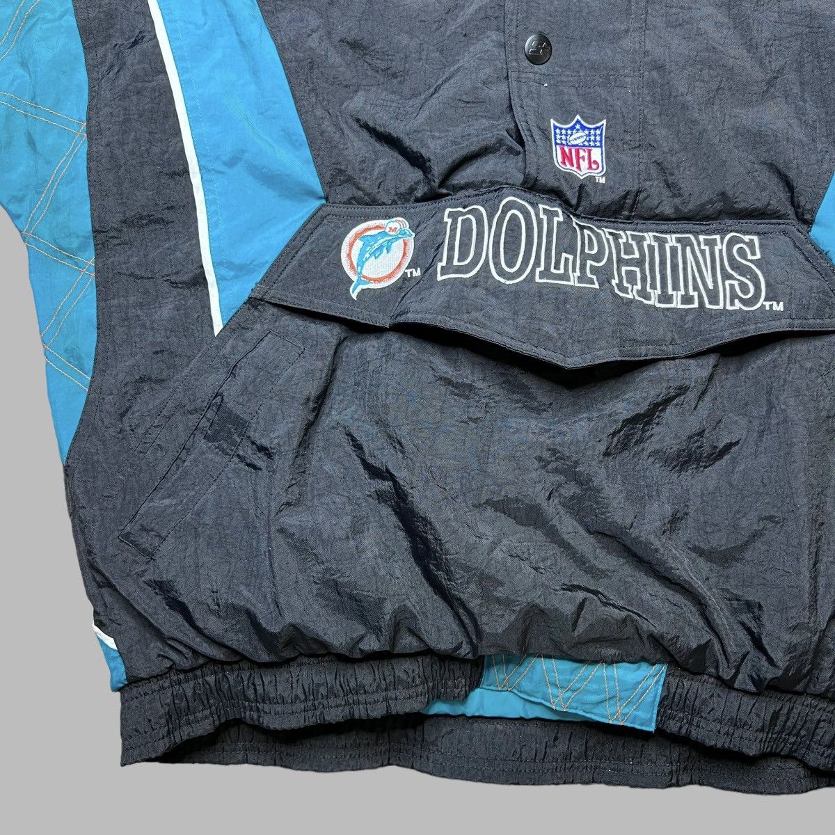 NFL × Starter × Vintage Vintage 1990s NFL Miami Dolphins Starter Puffer Jacket Size US L / EU 52-54 / 3 - 9 Thumbnail