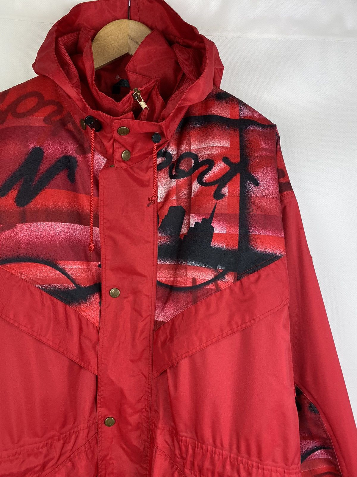 Fjallraven × Vintage Fjallraven vintage overprinted hooded windbreaker jacket Size US L / EU 52-54 / 3 - 4 Thumbnail