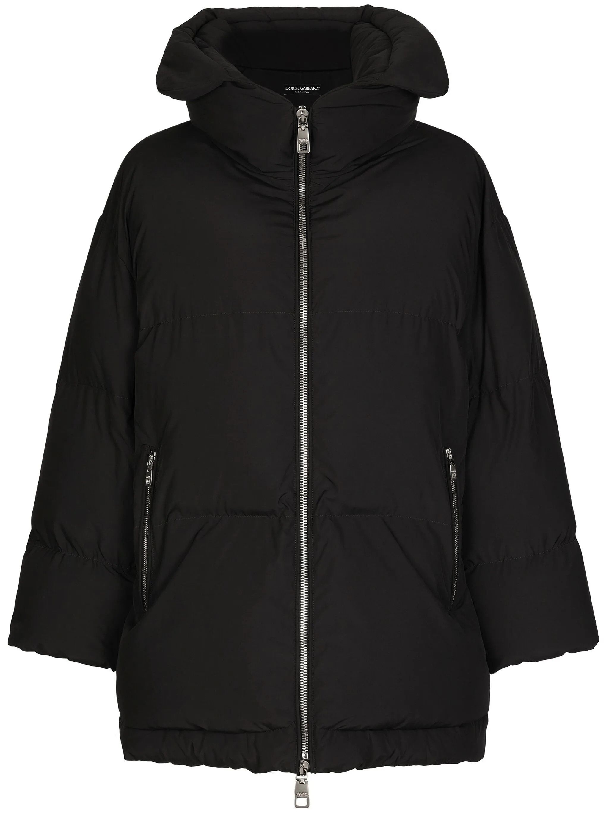 Dolce & Gabbana o1y0825 Turtleneck Shell Jacket in Black Size M / US 6-8 / IT 42-44 - 1 Thumbnail
