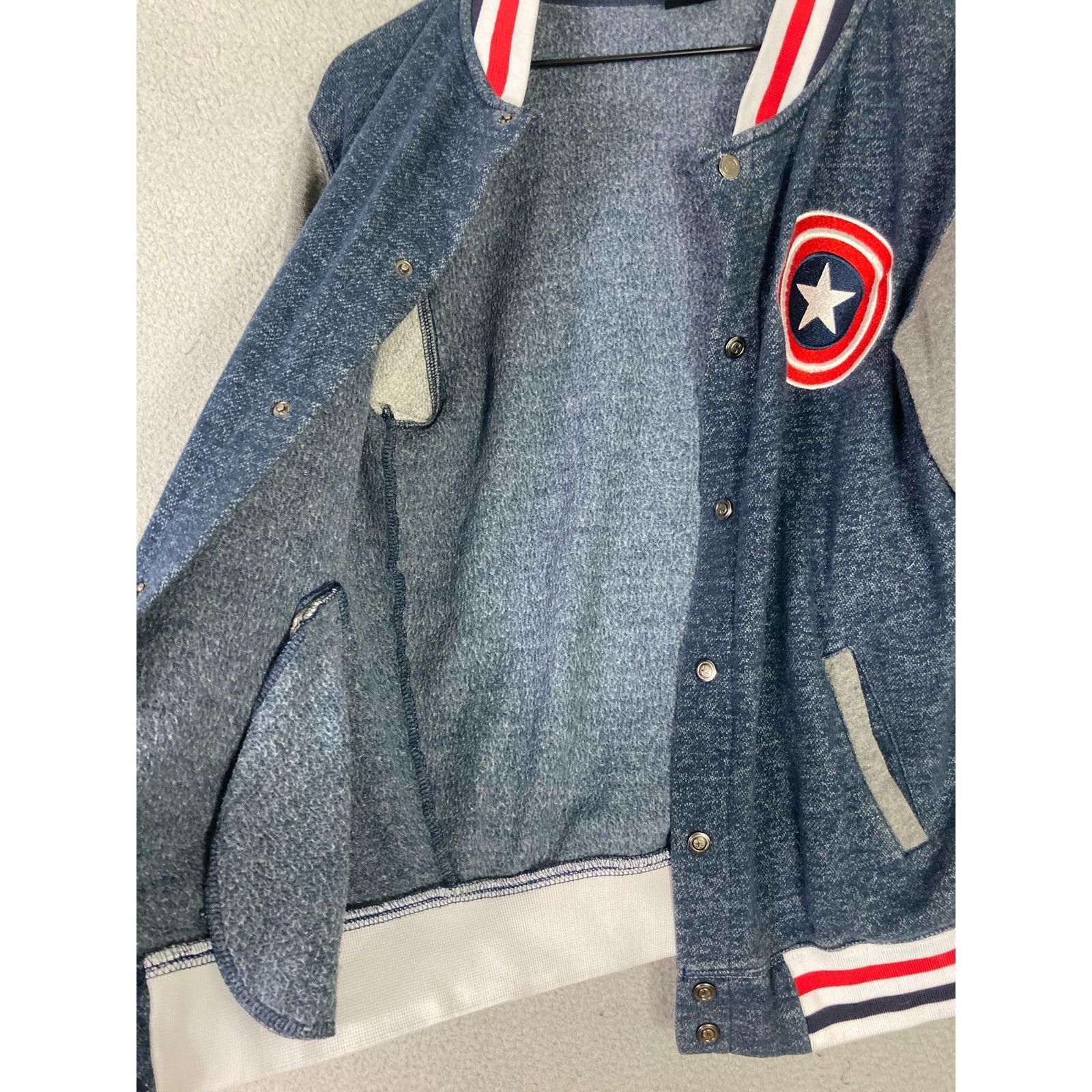 Disney × Marvel Comics Captain America Men's M Marvel Button-Up Shirt Jacket S Size US M / EU 48-50 / 2 - 4 Thumbnail