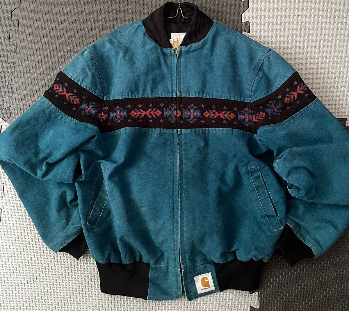 Carhartt Vintage carhartt aztec jacket teal blue Size US M / EU 48-50 / 2 - 1 Thumbnail