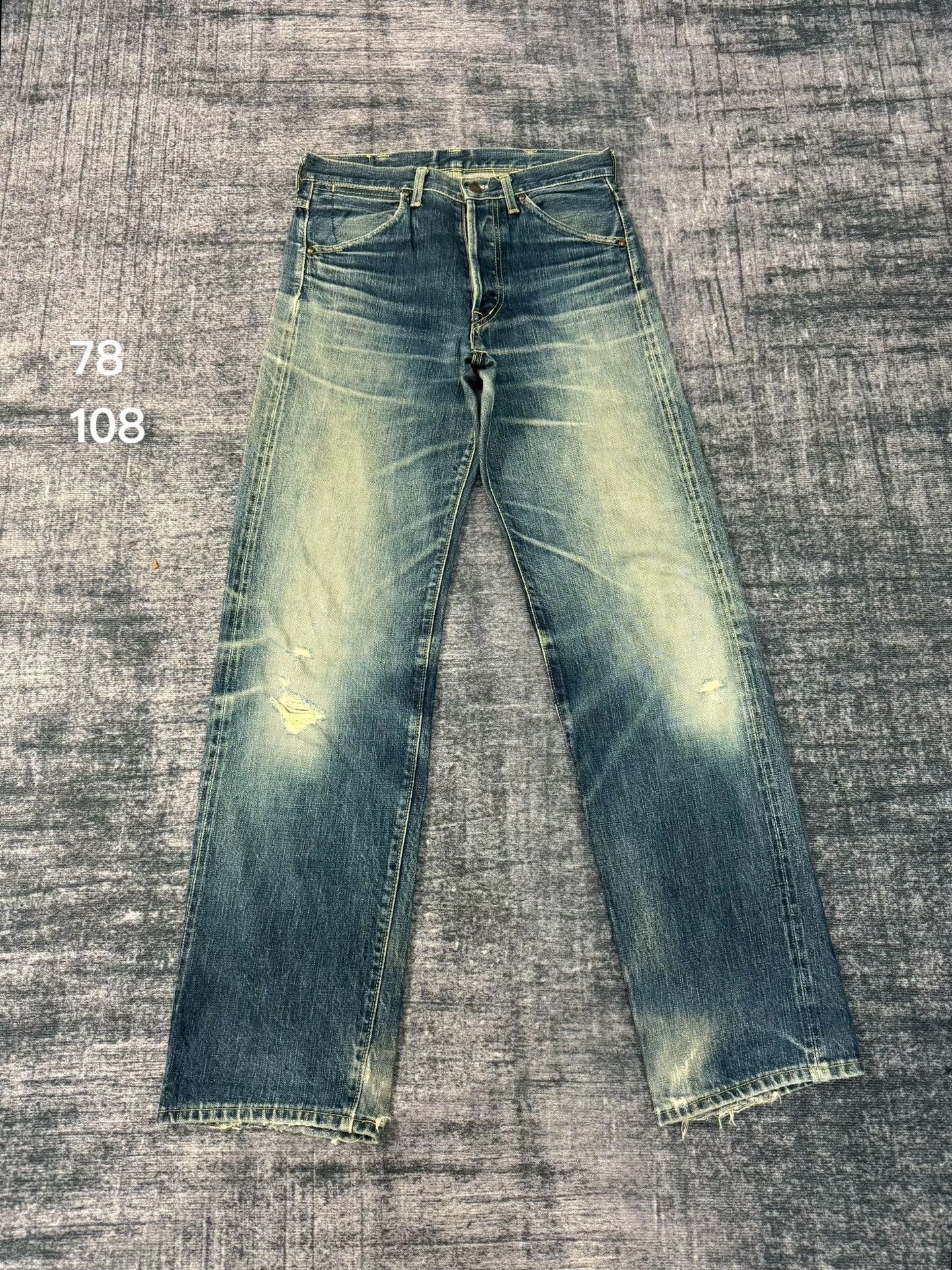 Vintage Vintage ABAHOUSE 00s Washed Blue Jeans Size US 31 - 1 Thumbnail