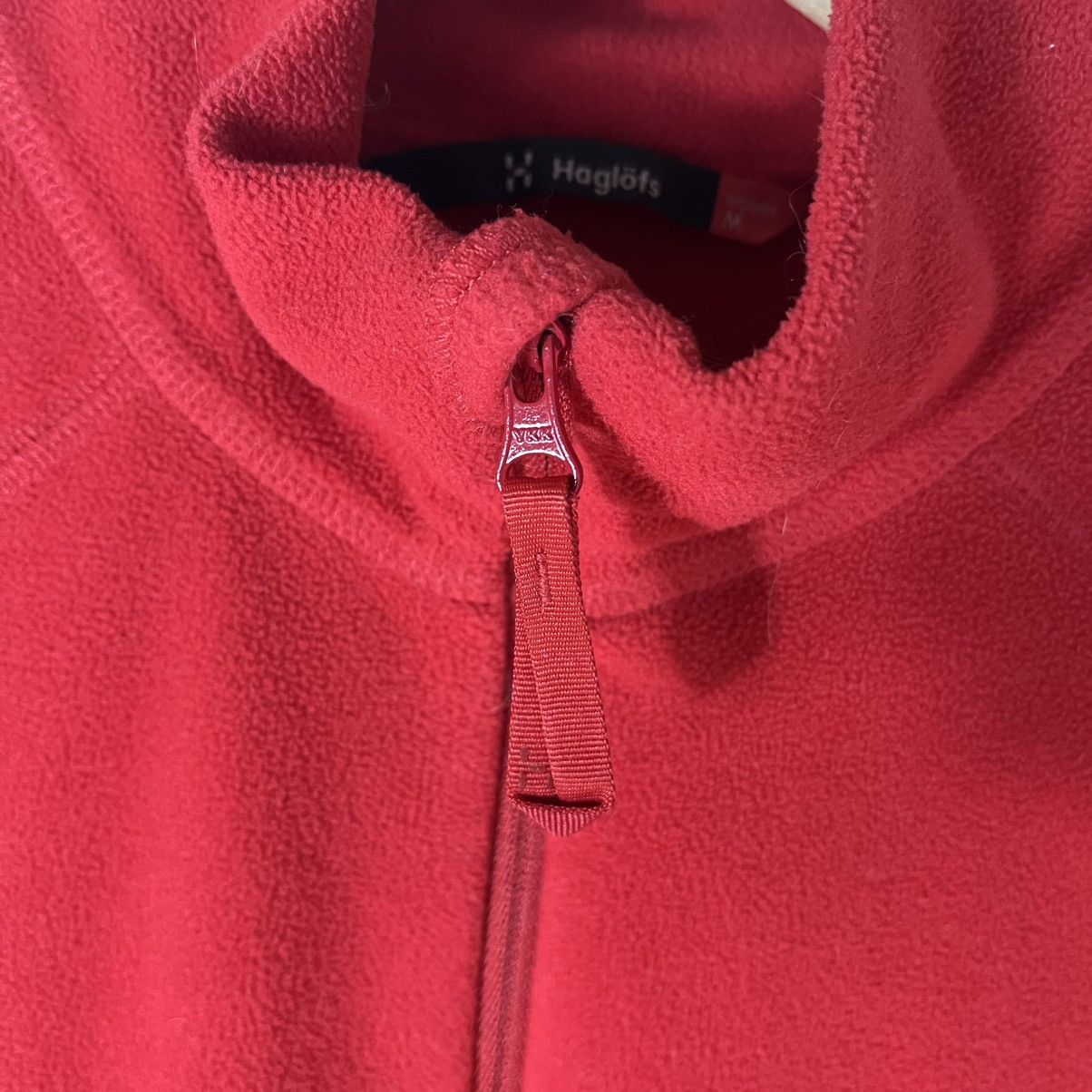 Haglofs Haglöfs Full Zip Red Fleece Jacket Outdoor Gorpcore Mountain Size M / US 6-8 / IT 42-44 - 3 Thumbnail