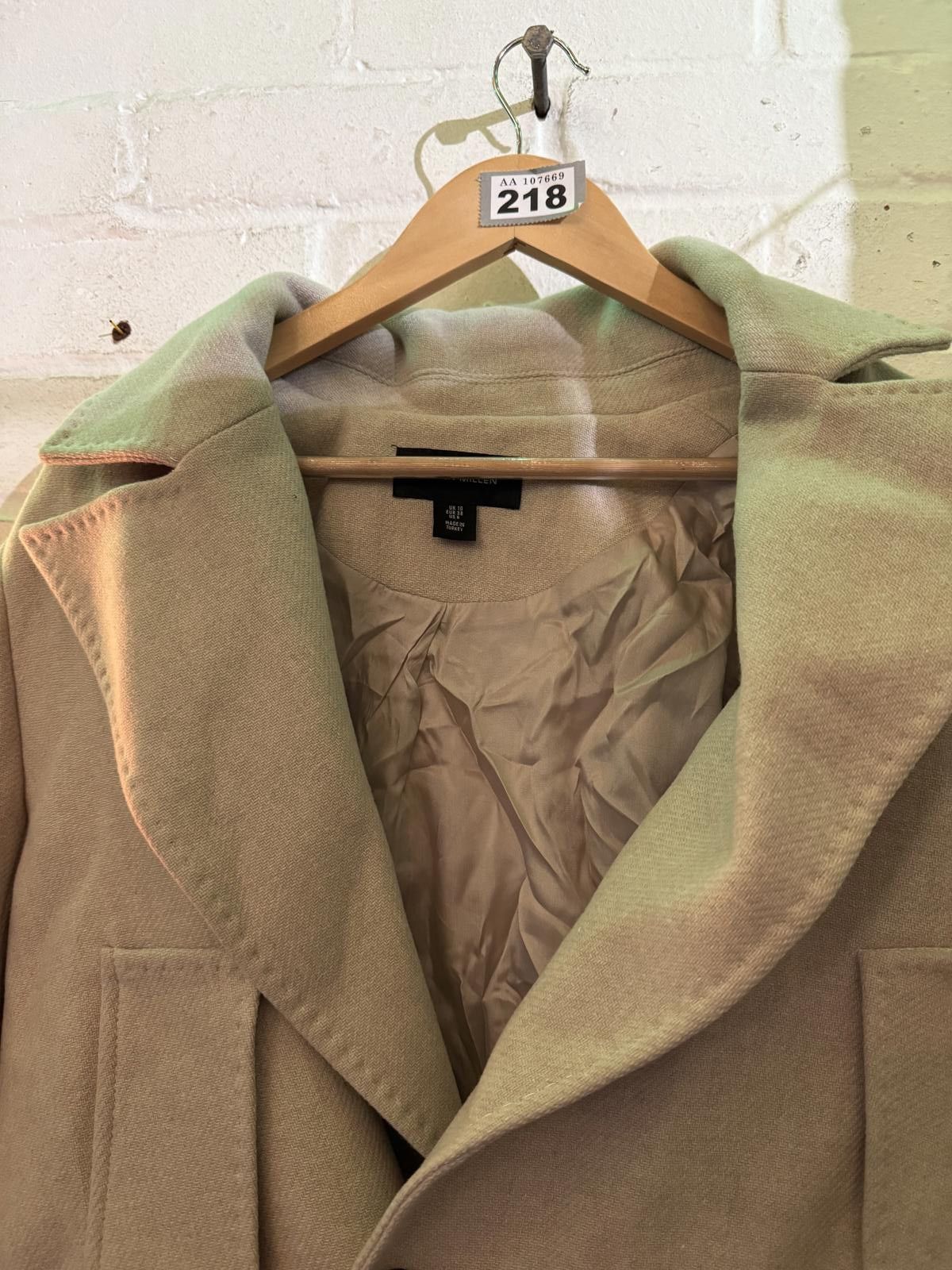Other Karen Millen Beige Wool Blend Double Breasted Coat UK Size 8 Size M / US 6-8 / IT 42-44 - 3 Thumbnail