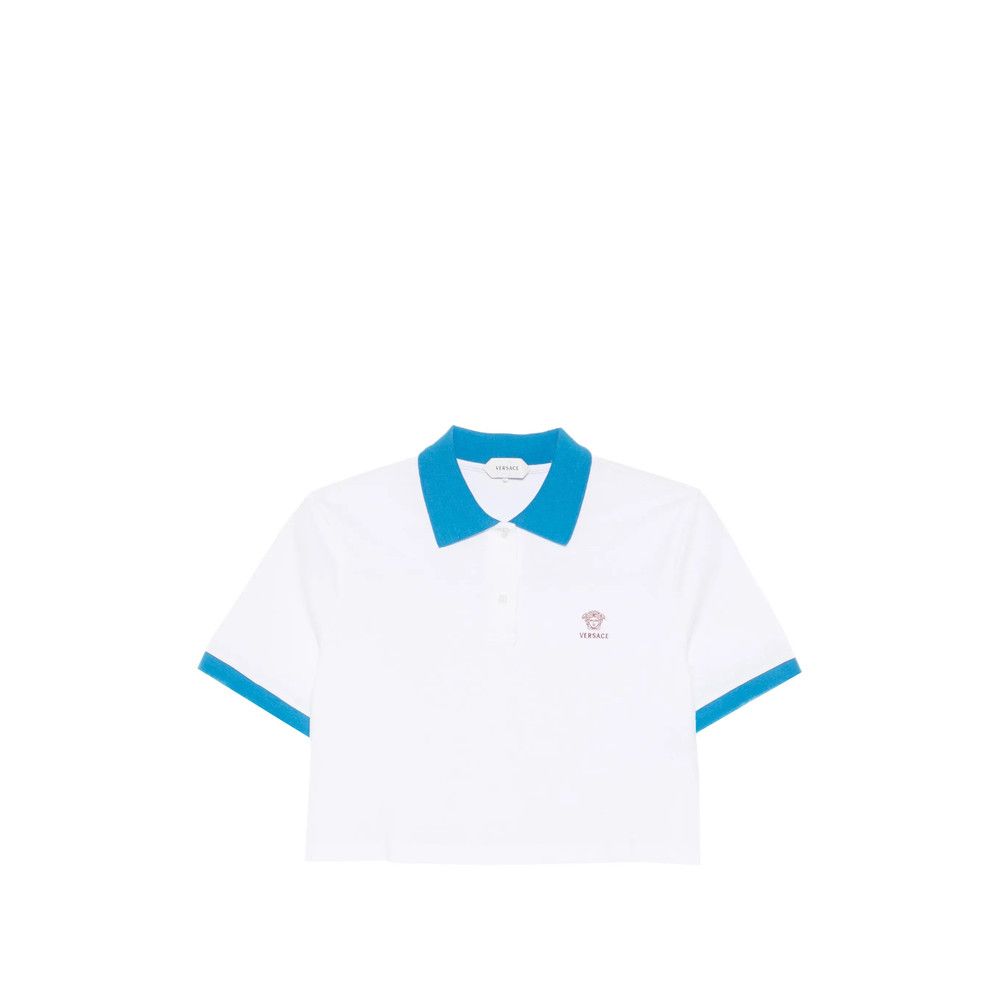 Versace Versace WHITE Tops - Polo Tops Size S / US 4 / IT 40 - 1 Thumbnail